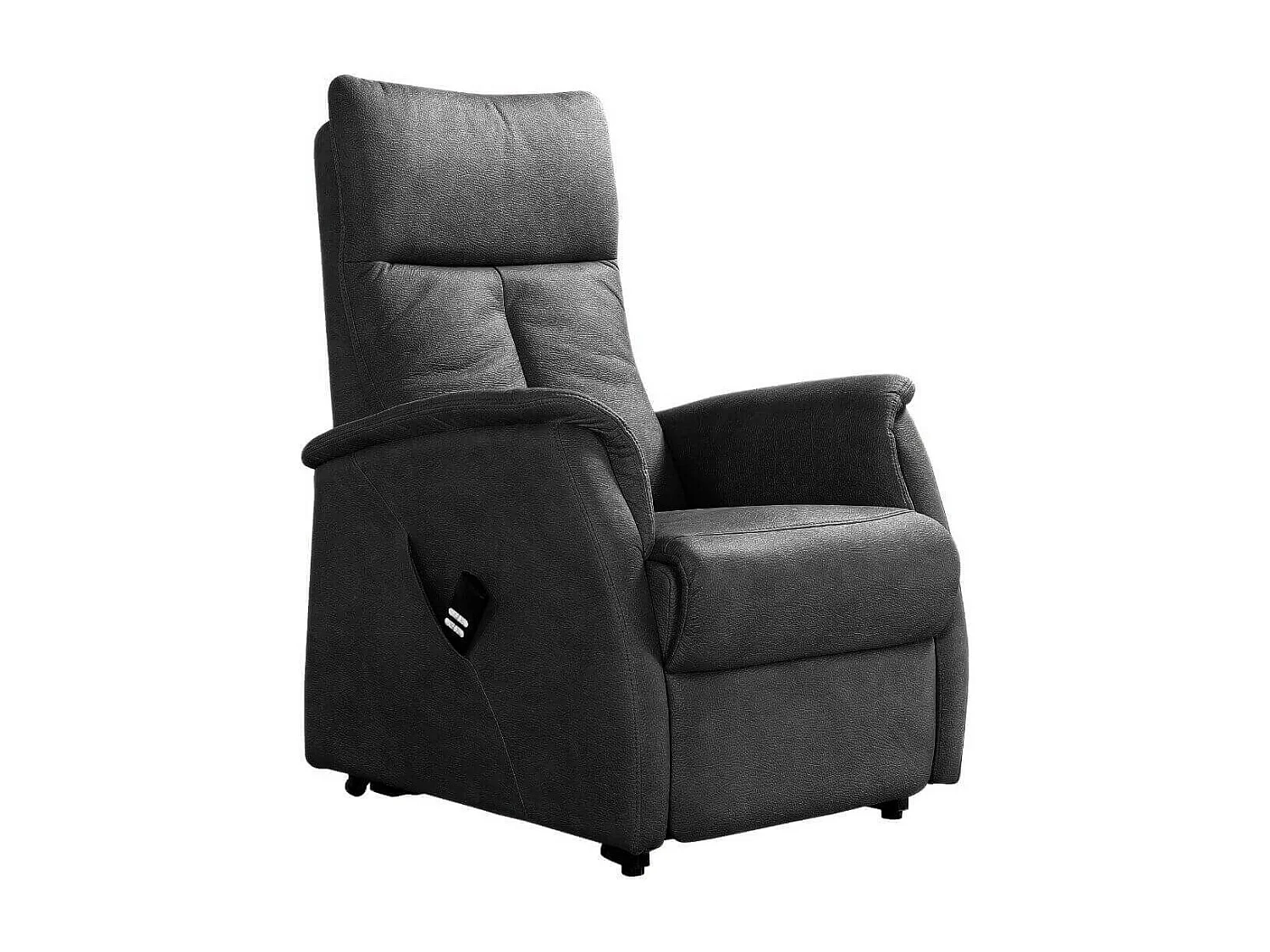 Fauteuil modèle S relax releveur en cuir vachette noir - PLEGAR