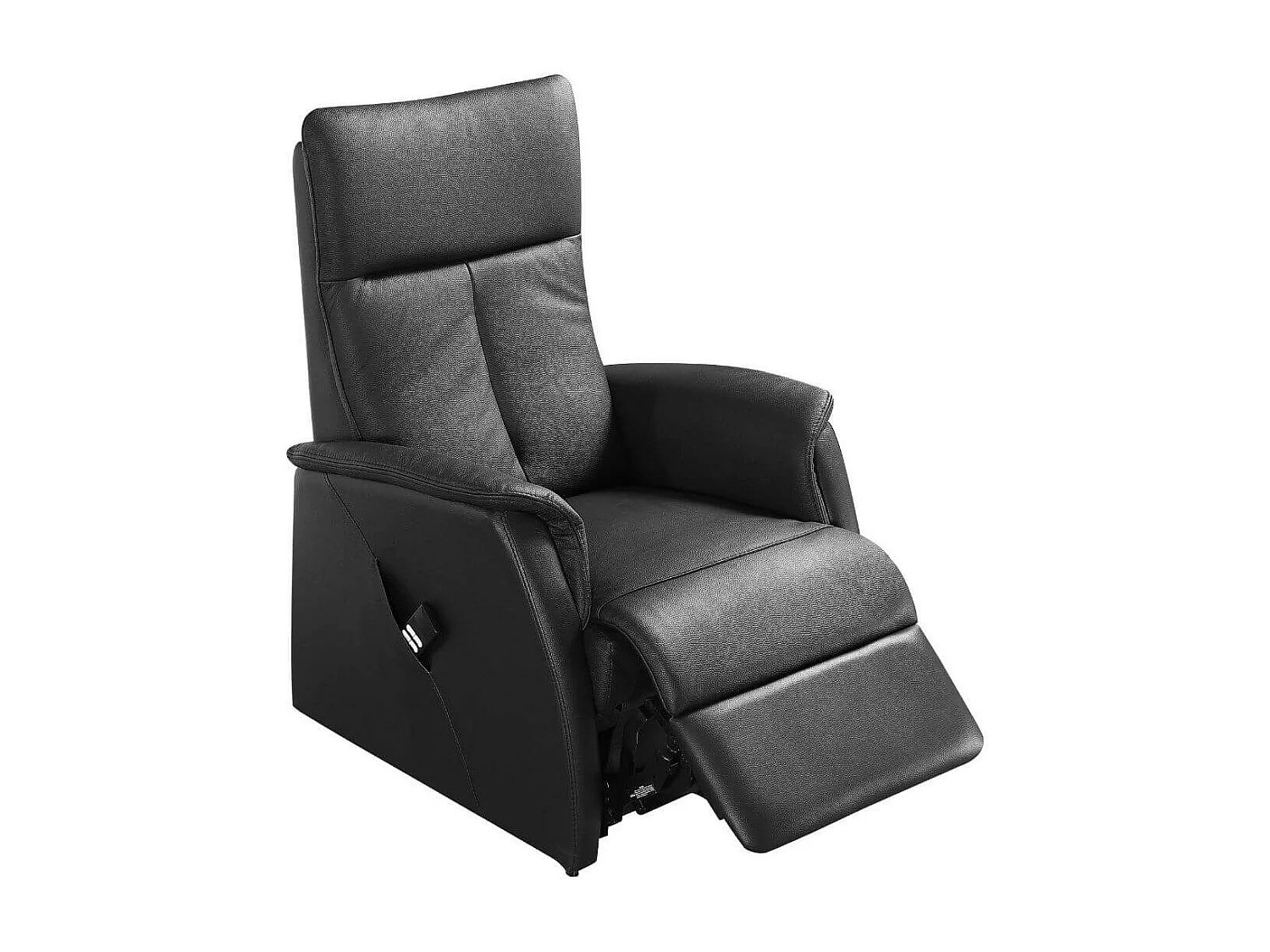 Fauteuil modèle S relax releveur en cuir vachette noir - PLEGAR