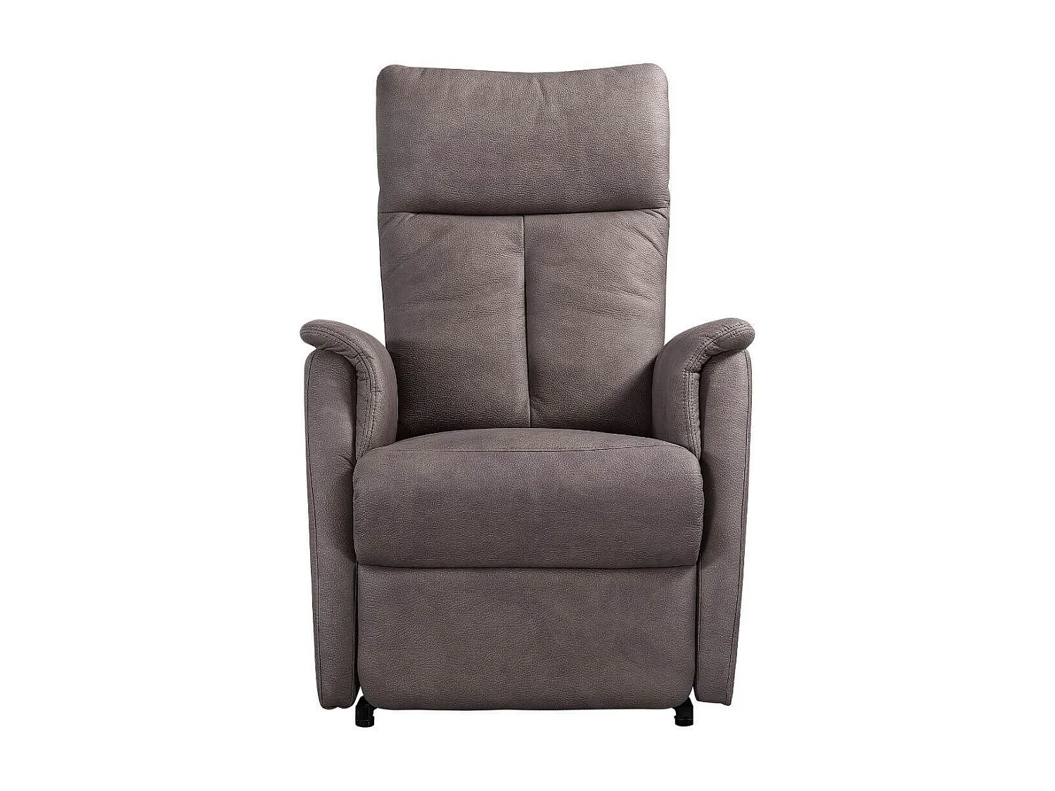 Fauteuil modèle M relax releveur tissu polyester imitation cuir gris-brun marbré - PLEGAR