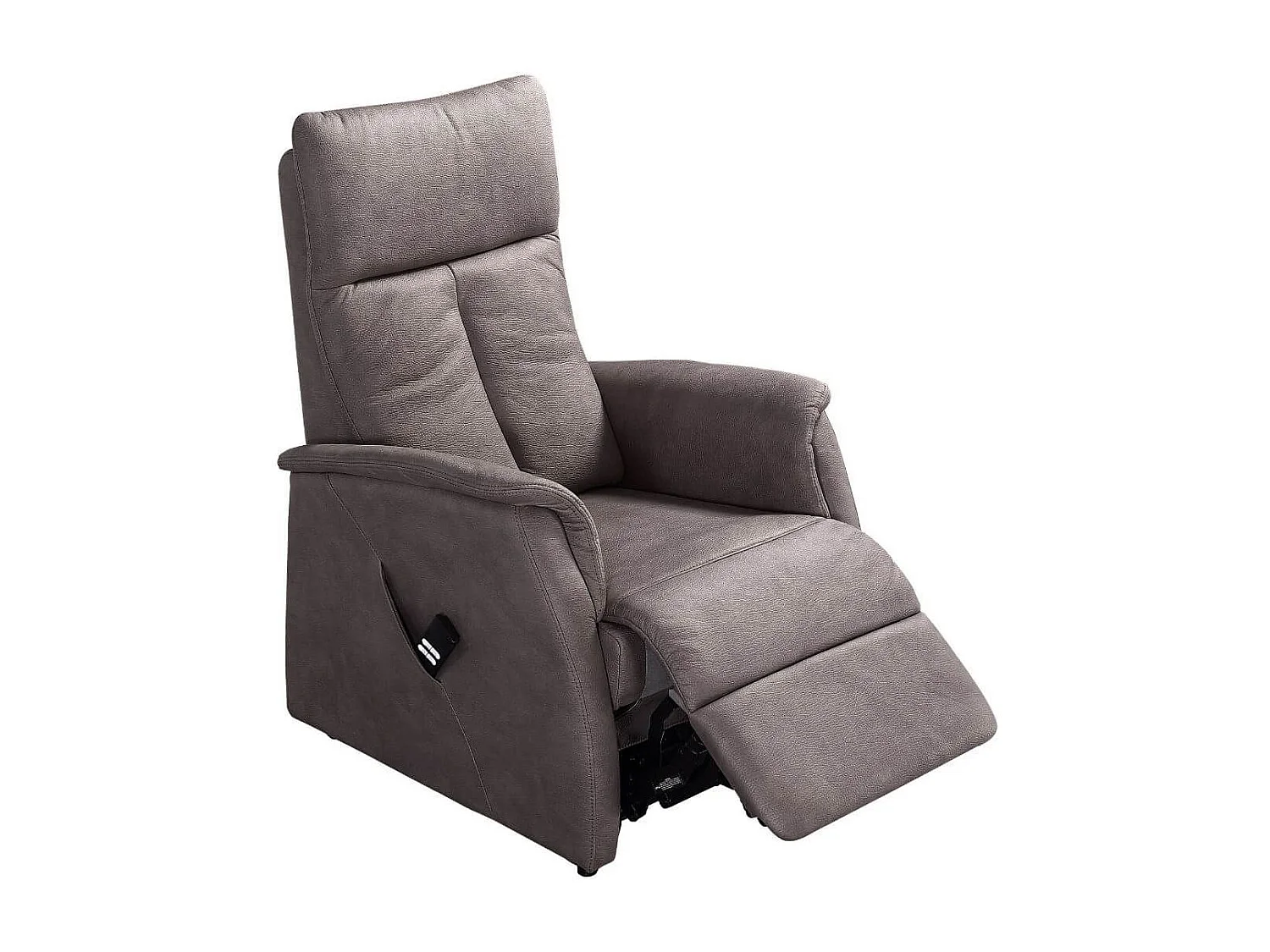 Fauteuil modèle M relax releveur tissu polyester imitation cuir gris-brun marbré - PLEGAR