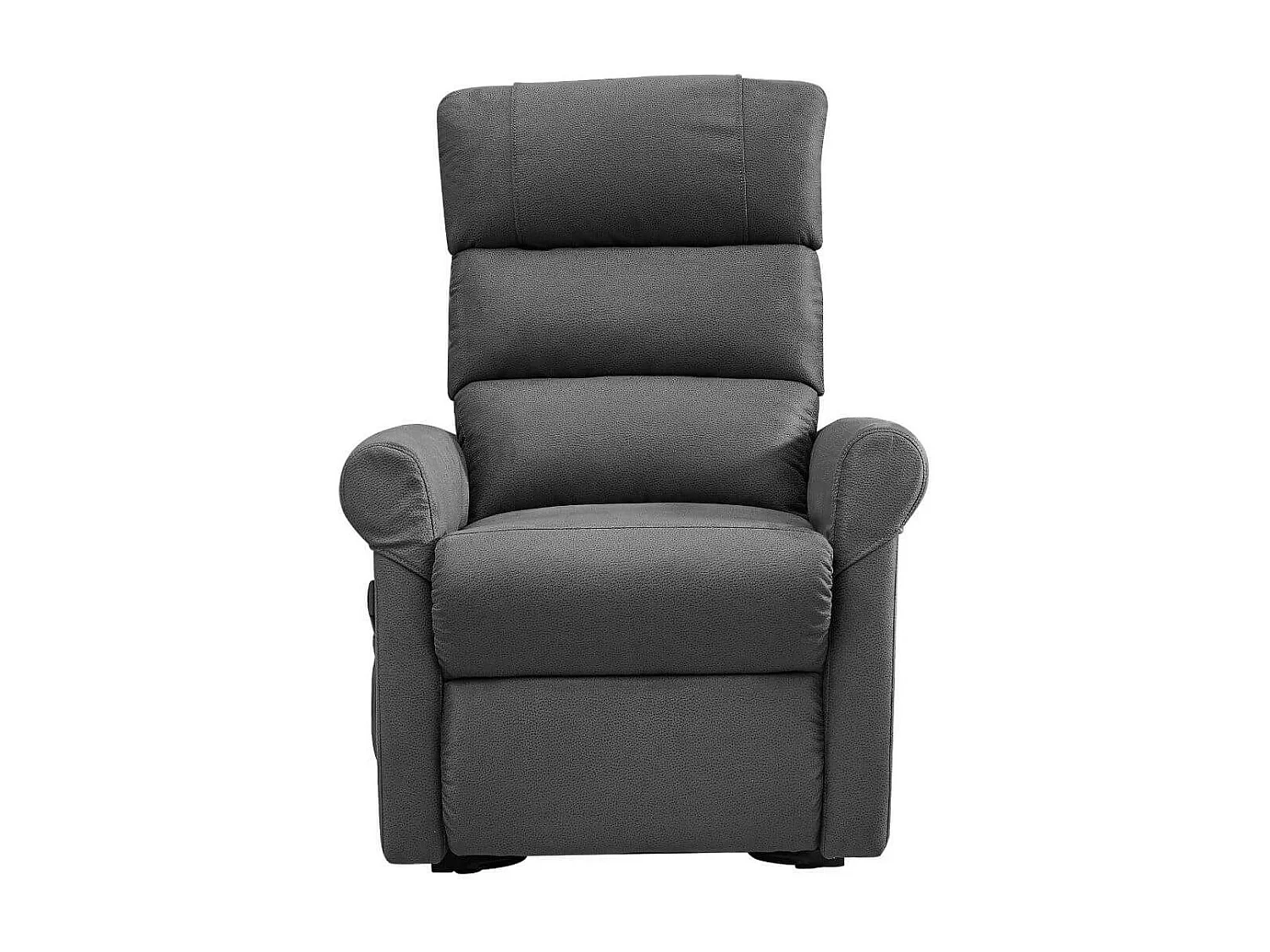 Fauteuil relax releveur tissu polyester imitation cuir gris - ADRIAN