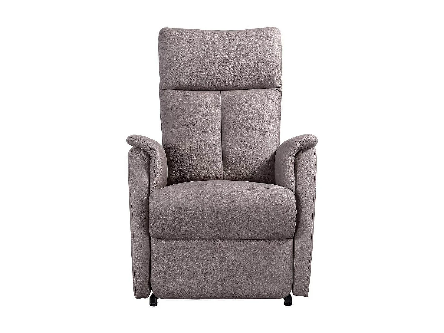 Fauteuil modèle L relax releveur tissu polyester imitation cuir gris - PLEGAR