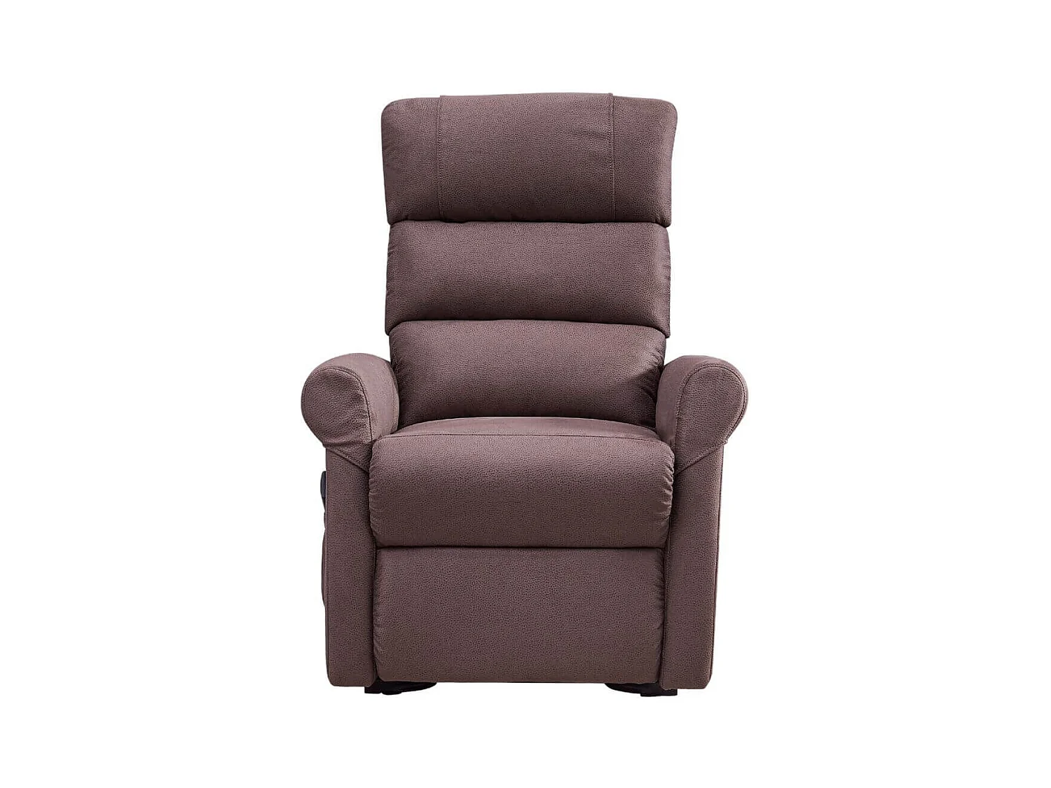 Fauteuil relax releveur tissu polyester imitation cuir brun - ADRIAN