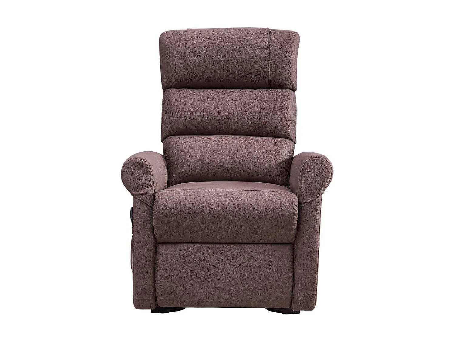 Fauteuil relax releveur tissu polyester imitation cuir brun - ADRIAN