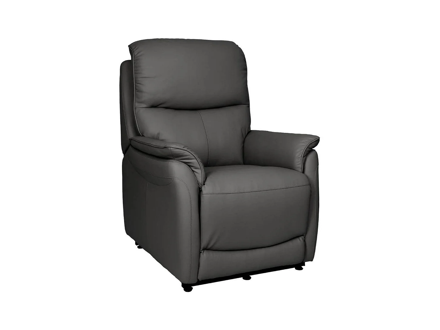 Fauteuil relax releveur en cuir vachette gris anthracite - SULTAN