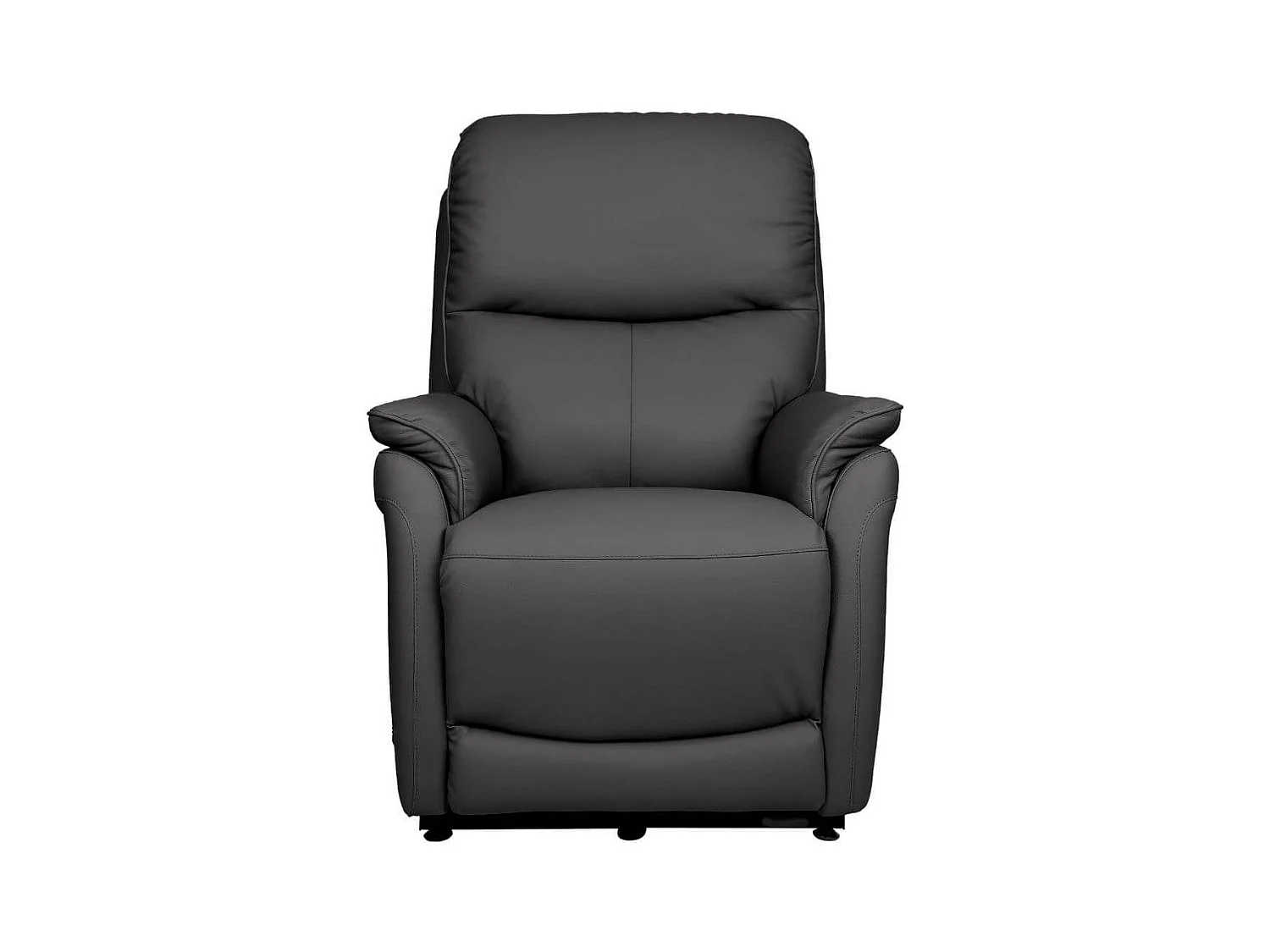 Fauteuil relax releveur en cuir vachette gris anthracite - SULTAN