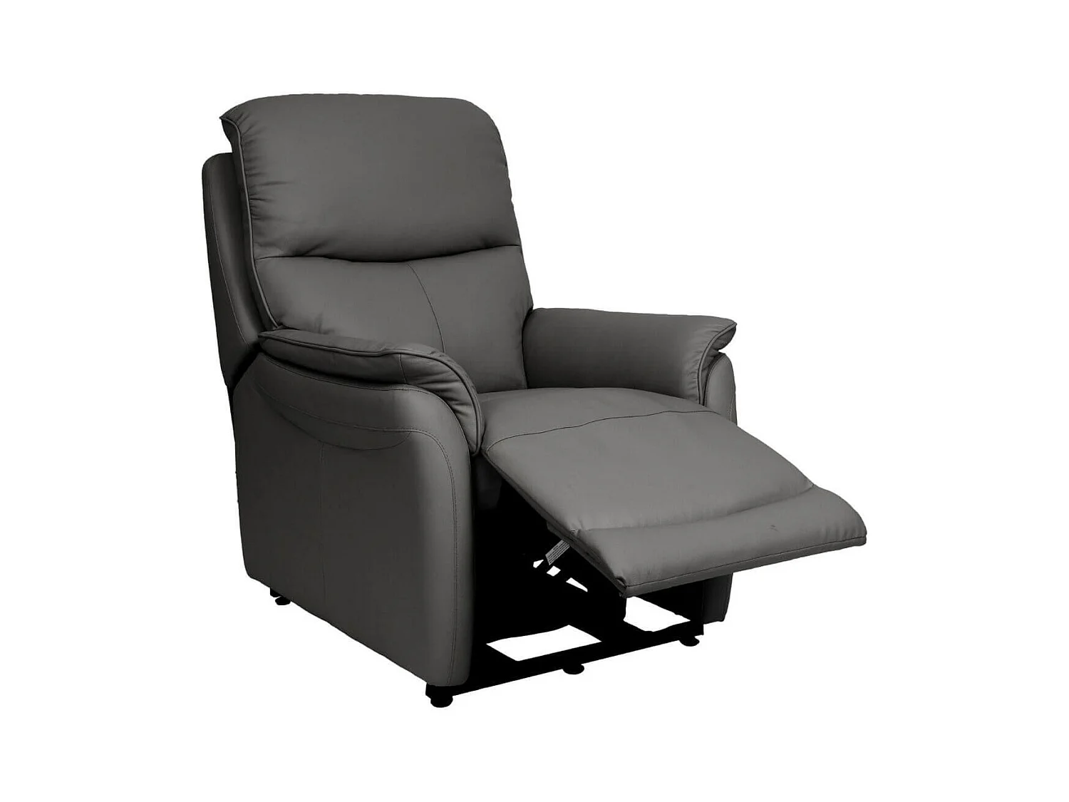 Fauteuil relax releveur en cuir vachette gris anthracite - SULTAN