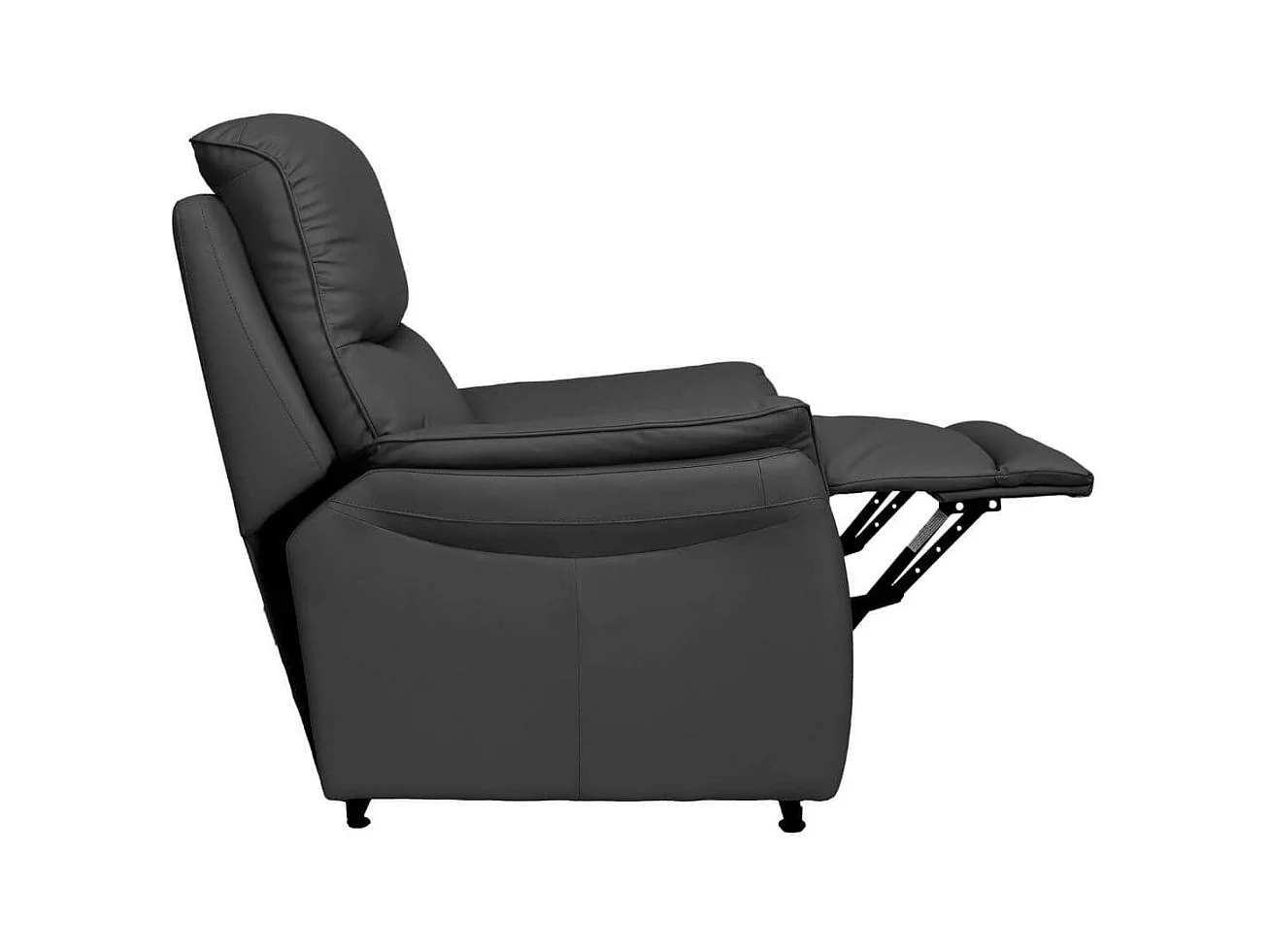 Fauteuil relax releveur en cuir vachette gris anthracite - SULTAN
