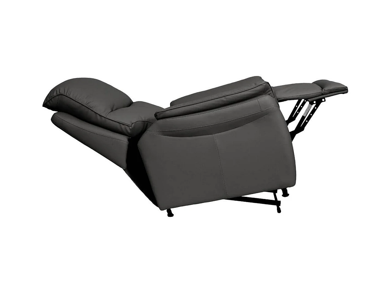 Fauteuil relax releveur en cuir vachette gris anthracite - SULTAN