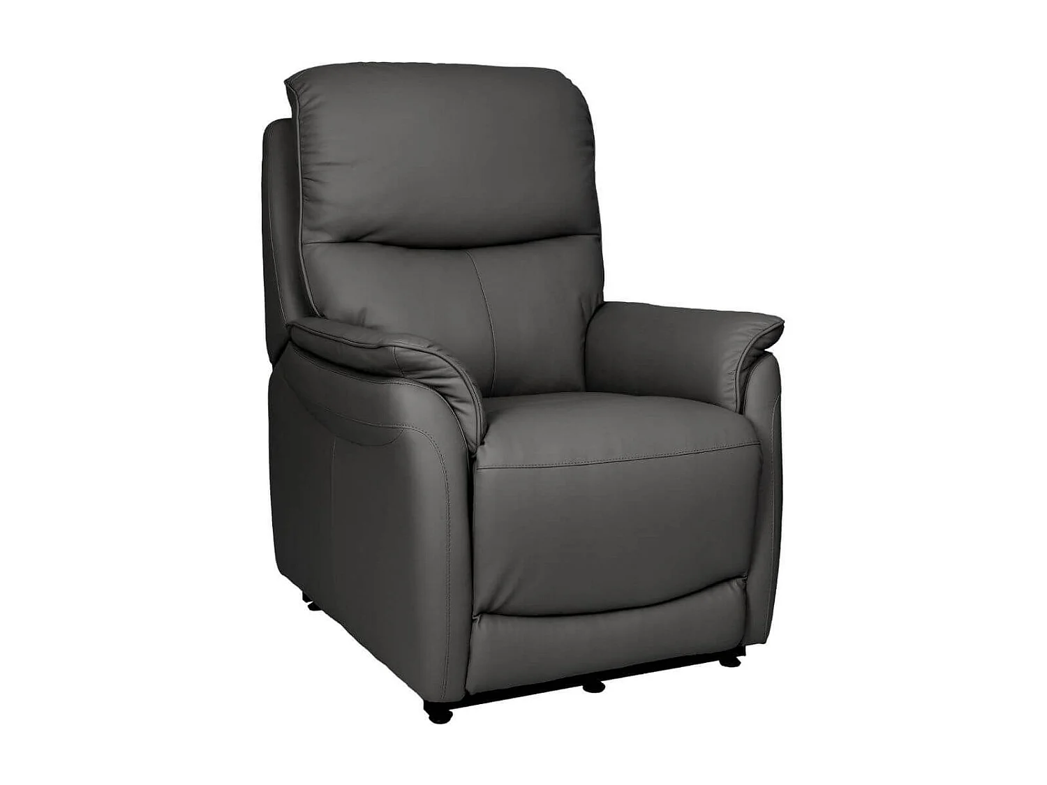 Fauteuil relax releveur en cuir vachette gris anthracite - SULTAN