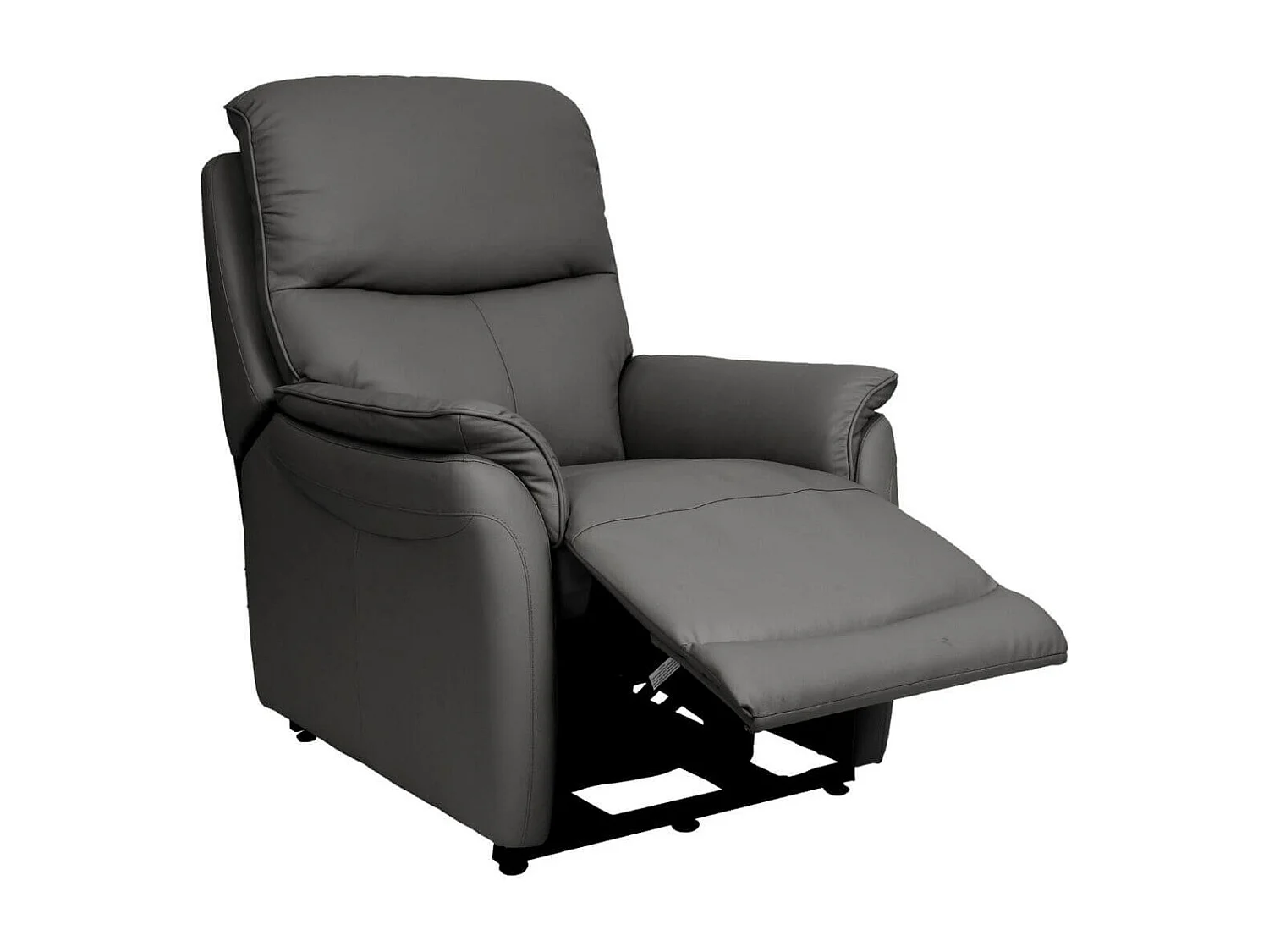 Fauteuil relax releveur en cuir vachette gris anthracite - SULTAN