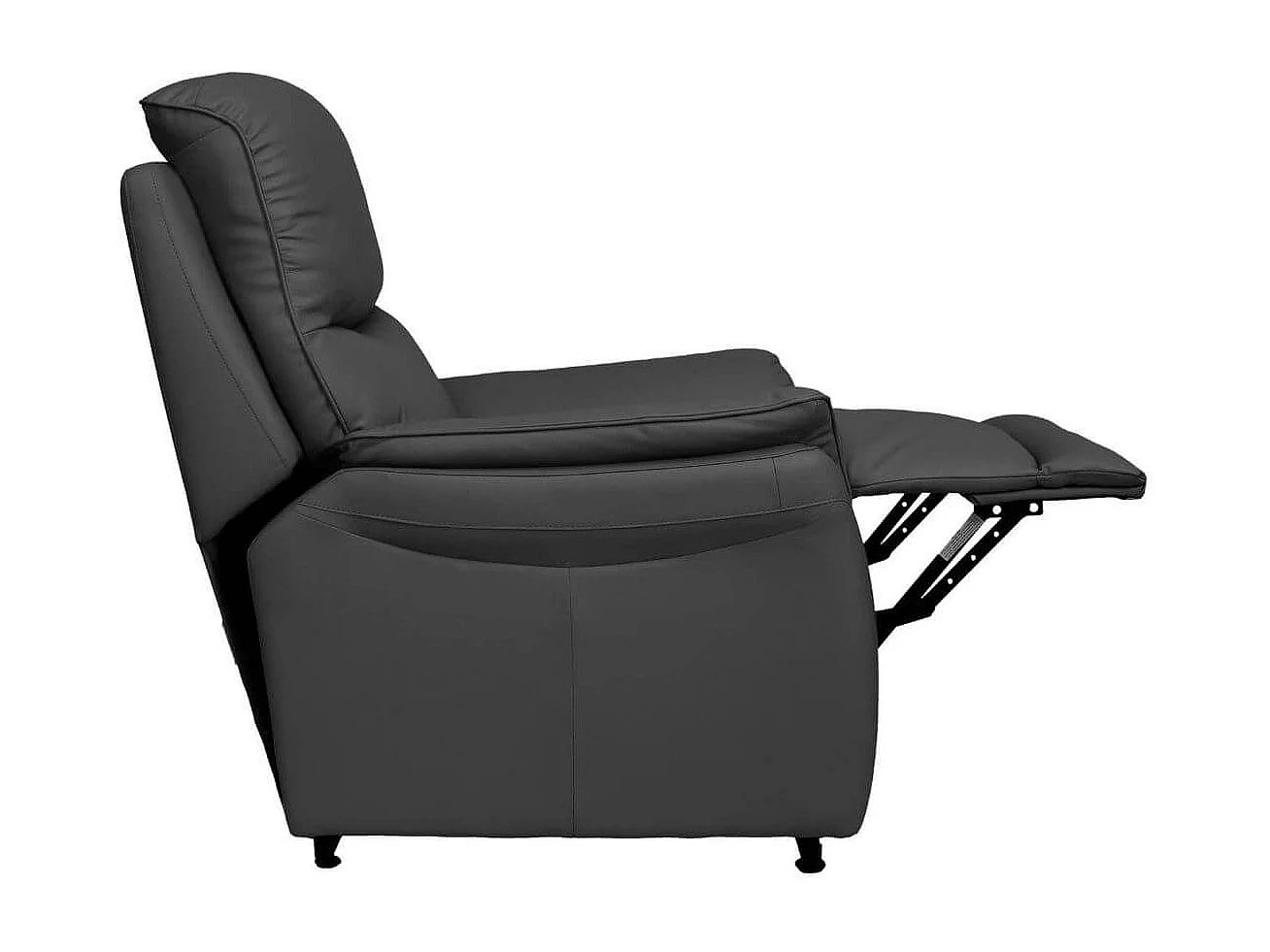 Fauteuil relax releveur en cuir vachette gris anthracite - SULTAN