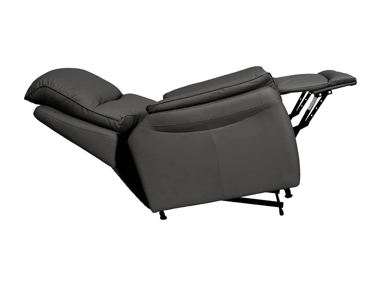 Fauteuil relax releveur en cuir vachette gris anthracite - SULTAN