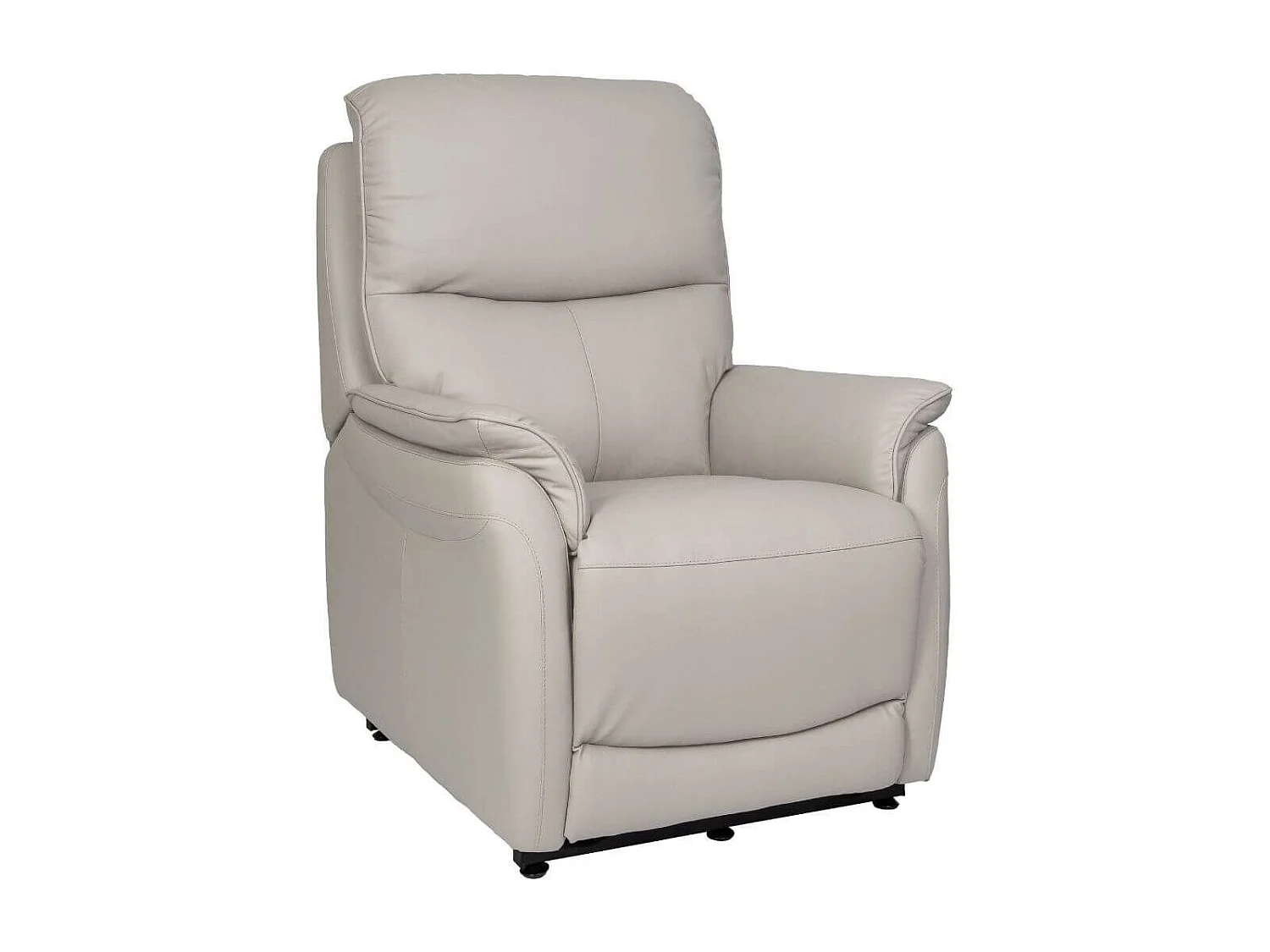 Fauteuil relax releveur en cuir vachette gris clair - SULTAN