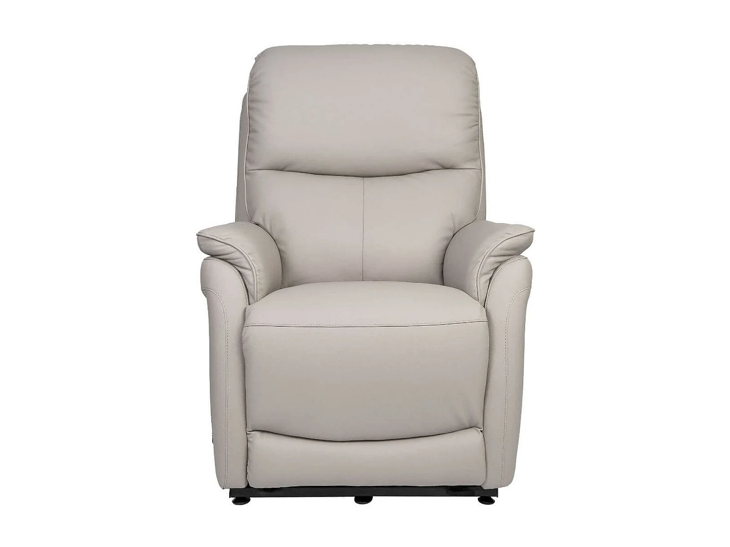Fauteuil relax releveur en cuir vachette gris clair - SULTAN