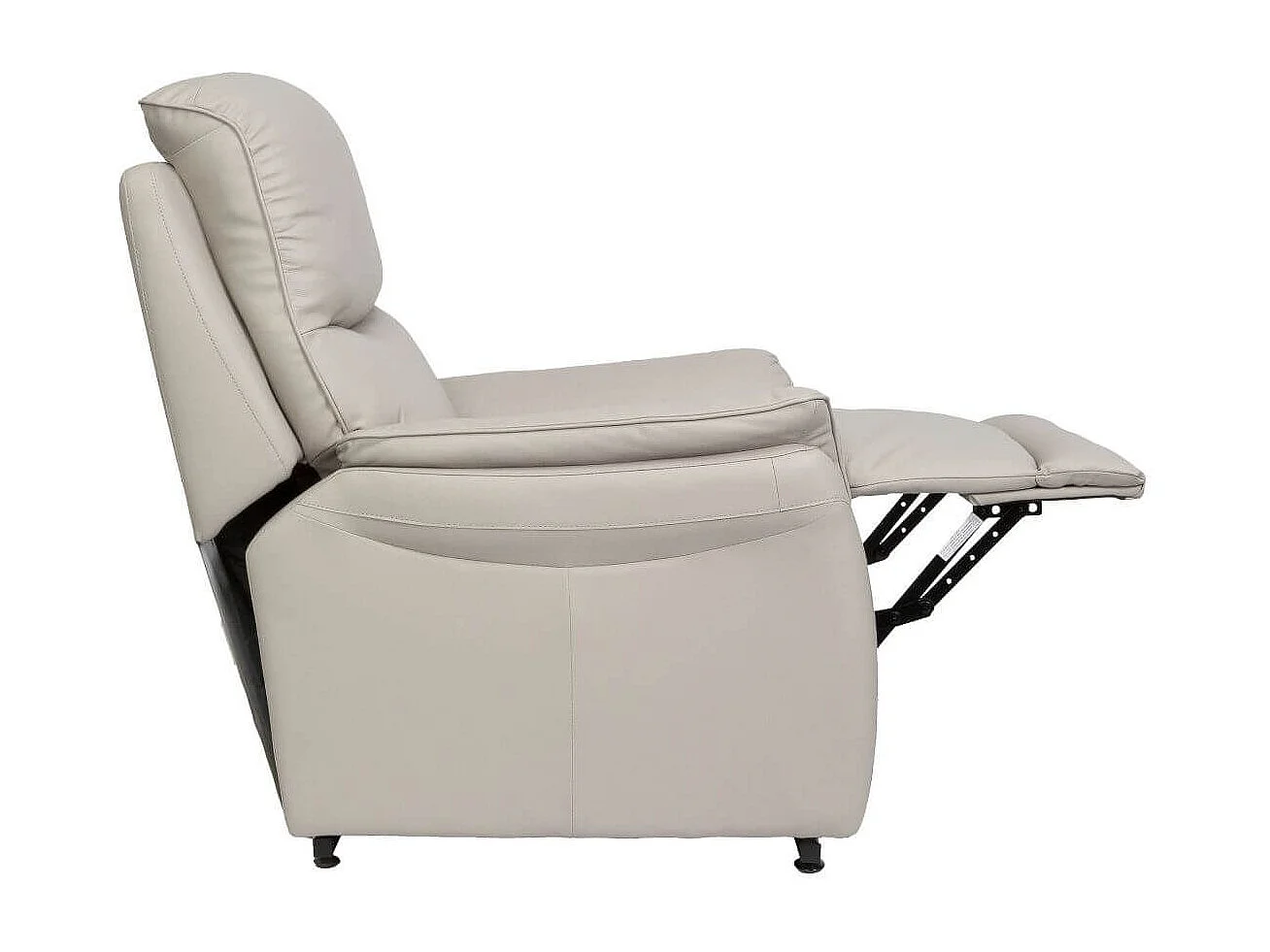 Fauteuil relax releveur en cuir vachette gris clair - SULTAN