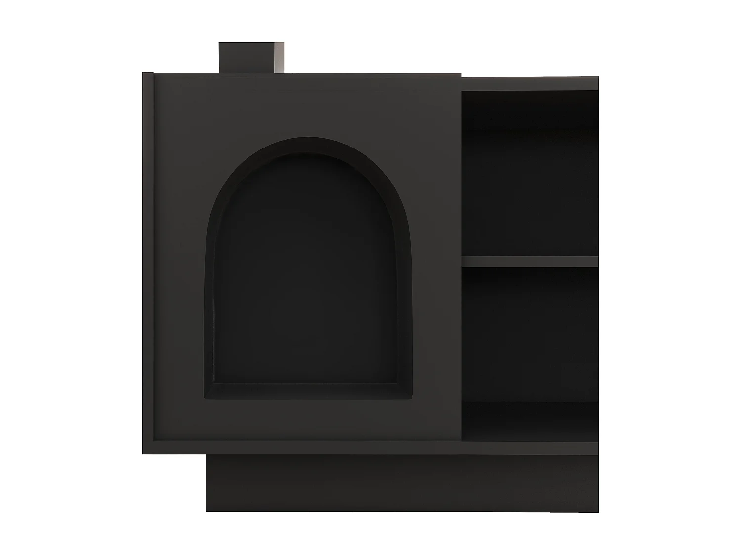 Eckschreibtisch 120×50×72 cm - mit Tierhaus - L-Form - 2 Schubladen - MDF - schwarz + natur