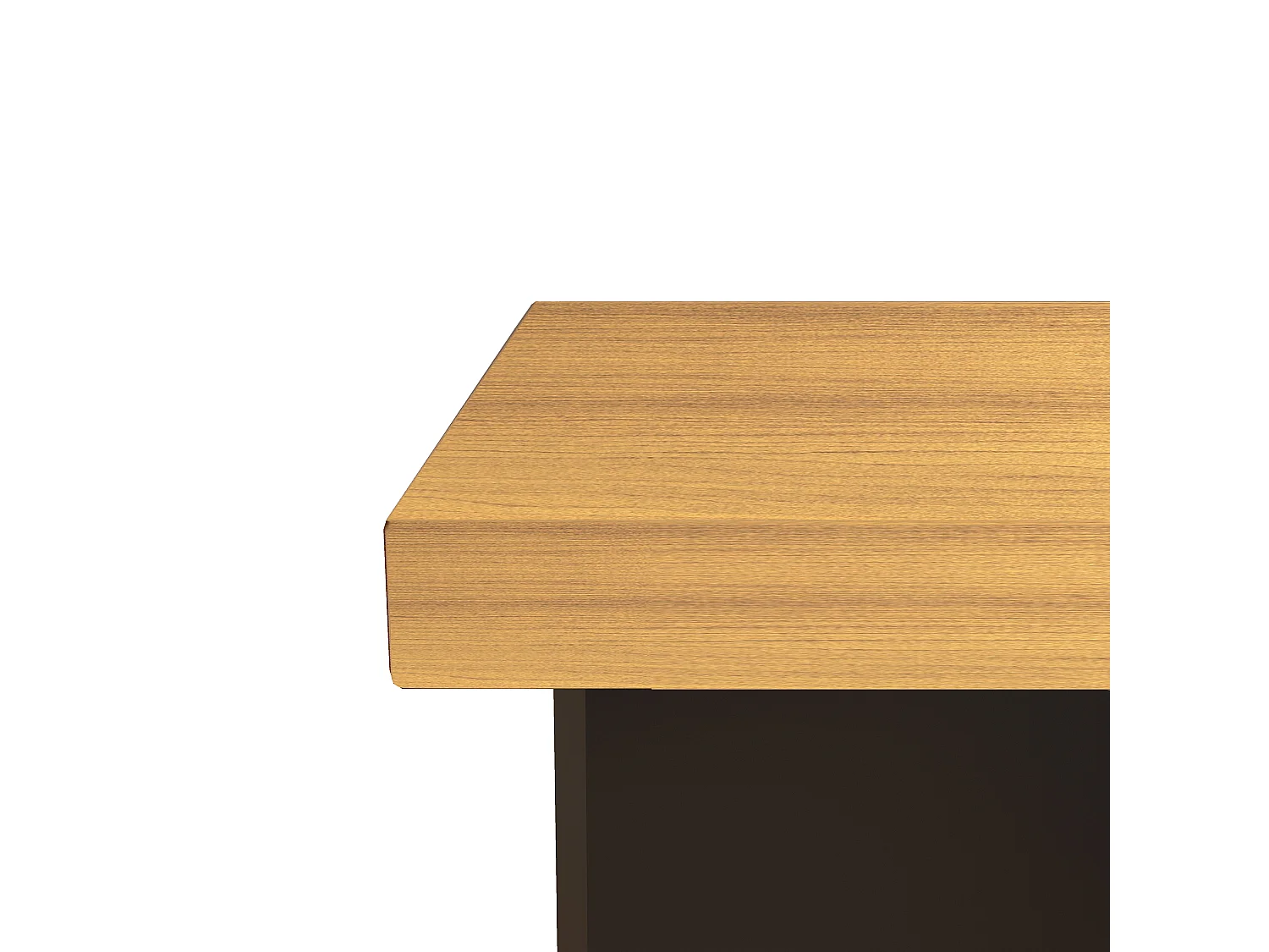 Eckschreibtisch 120×50×72 cm - mit Tierhaus - L-Form - 2 Schubladen - MDF - schwarz + natur