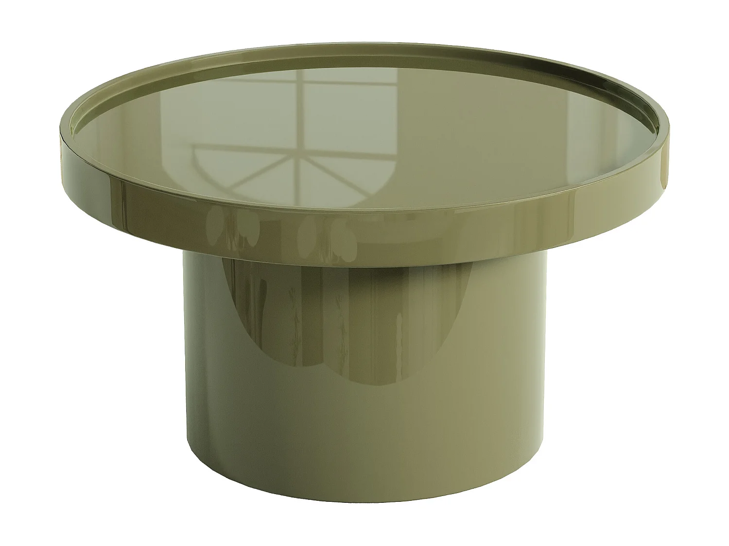 Table basse en MDF - Kaki laqué - SYBEVA