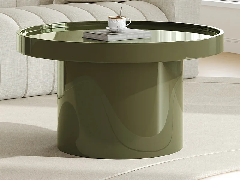 Table basse en MDF - Kaki laqué - SYBEVA