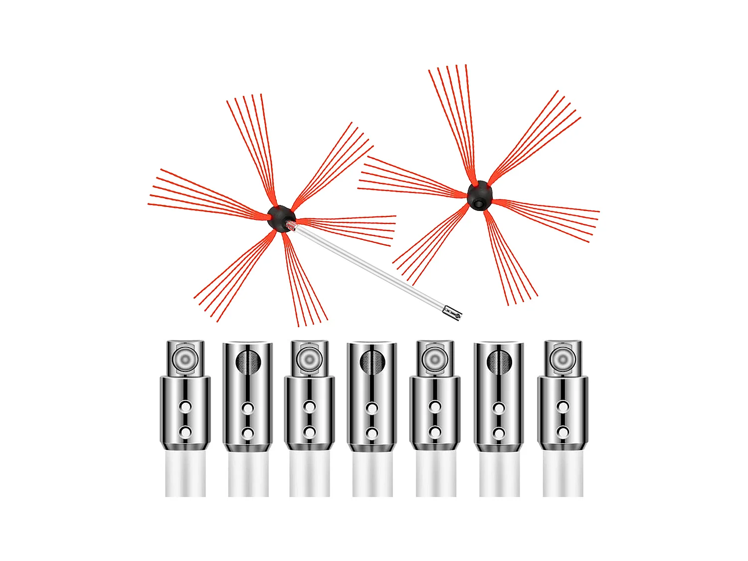 Brosse de Cheminée Kit  SucceBuy, 66 cm, Nylon Sooteater, 110V, Puissant