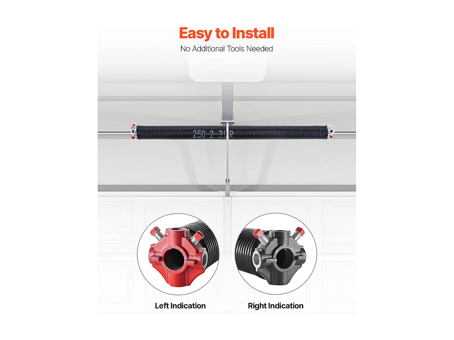 Torsieveren SucceBuy voor Garagedeur, Paar van 0.6 x 5 x 79cm met Oprolstangen, Elektroforetische Zwarte Coating voor Vervanging