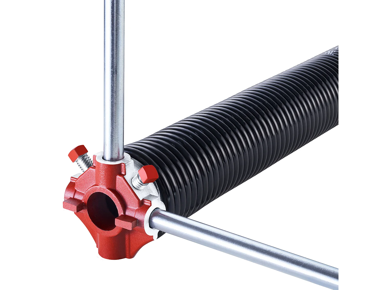 Torsieveren SucceBuy voor Garagedeur, Paar van 0.6 x 5 x 79cm met Oprolstangen, Elektroforetische Zwarte Coating voor Vervanging