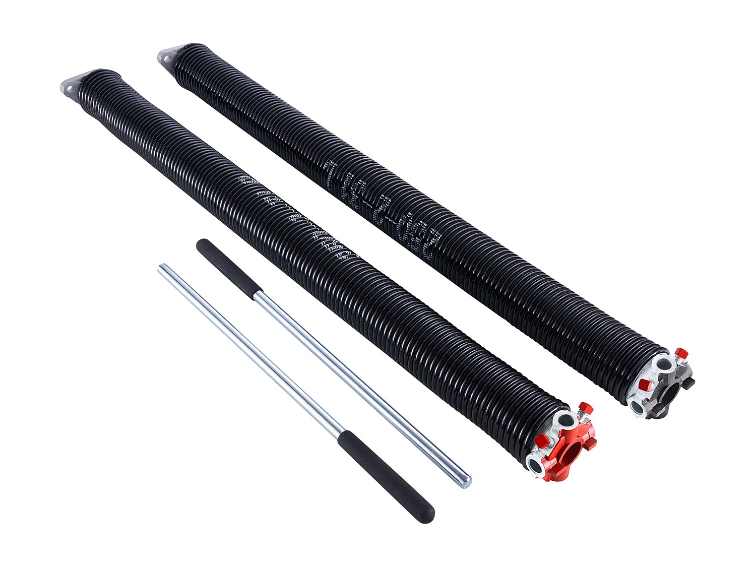 Torsieveren SucceBuy voor Garagedeur, Paar van 0.6 x 5 x 79cm met Oprolstangen, Elektroforetische Zwarte Coating voor Vervanging