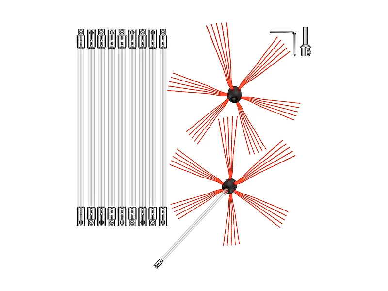 Kaminbürsten-Kit SucceBuy, 84 cm, Reinigungskit für Aschbecher