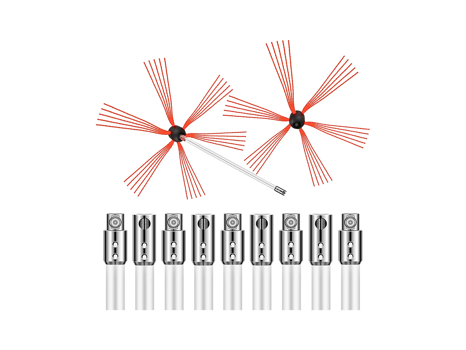 Brosse de Cheminée Kit SucceBuy, 84 cm, Kit de Nettoyage pour Mangeoire à Suie