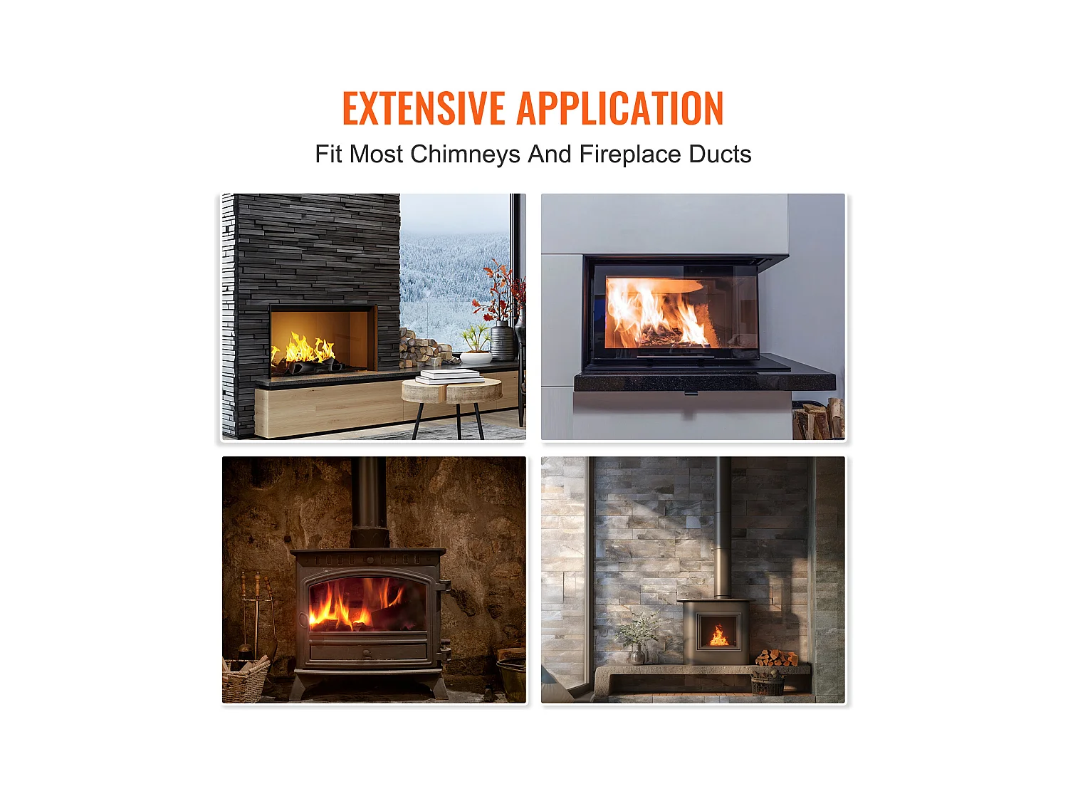 Brosse de Cheminée Kit  SucceBuy, 66 cm, Brosse Rotative avec 8 Tiges en Nylon, Convient aux Tuyaux