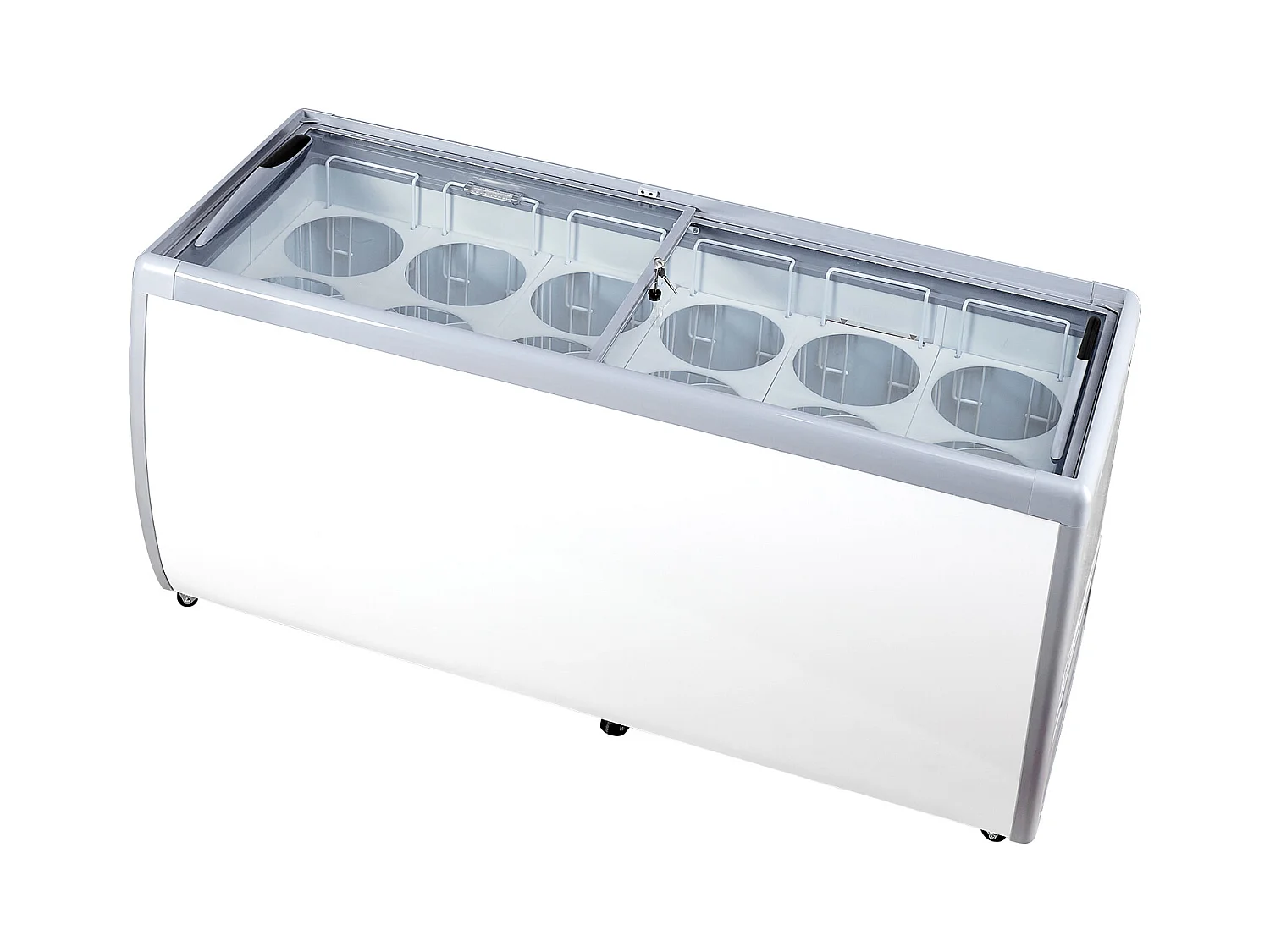 Vitrine Réfrigérée à Crème Glacée SucceBuy Vitrine à Glaces Gelato Commerciale 370L