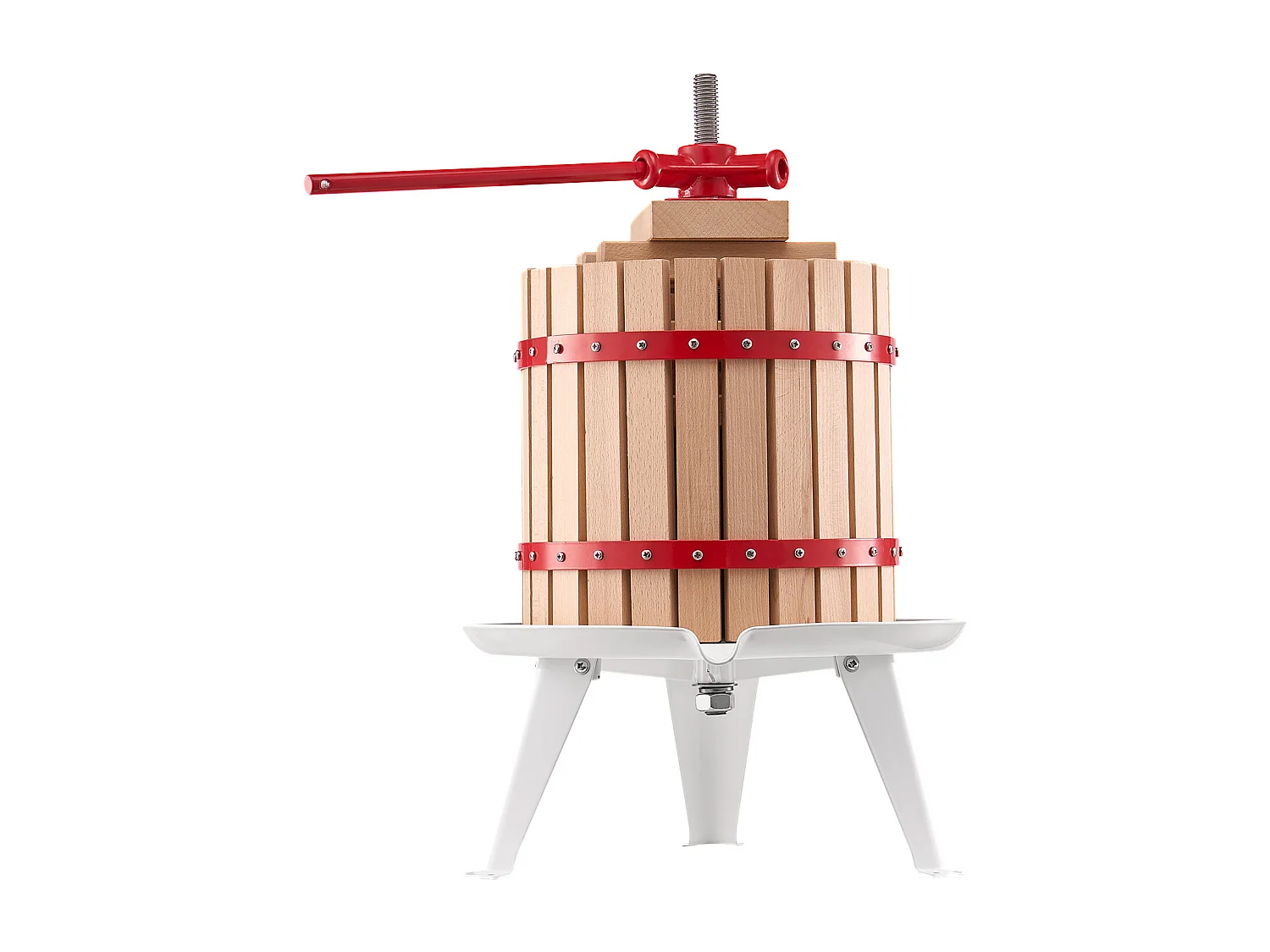 Pressoir à Fruits Manuel SucceBuy, 12 L Panier en Bois, pour la Fabrication du Vin