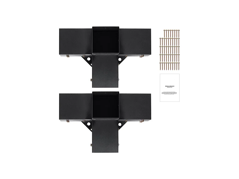 Kit De Suporte Para Pérgola SucceBuy 10,16 x 10,16 cm 3,6 x 3,6 Interno, 4 Vias Para Marcenaria DIY