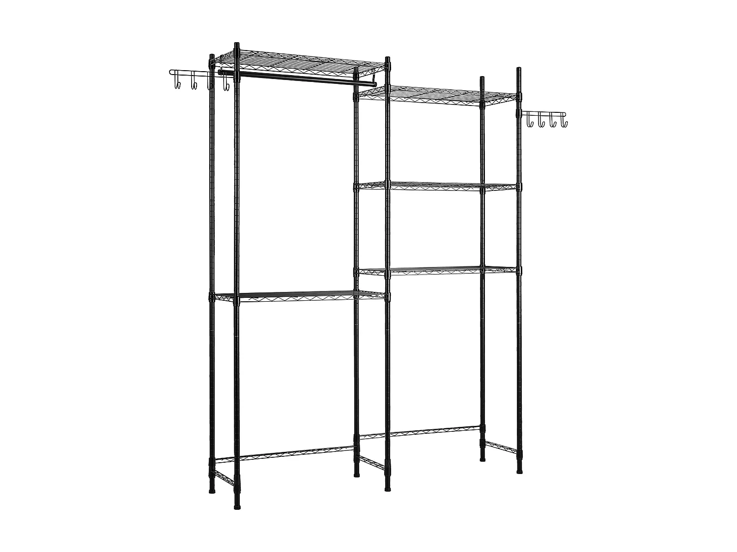 Prateleira de Arrumação SucceBuy, para Máquina de Lavar e Secar Roupa, com 5 Níveis, Preta