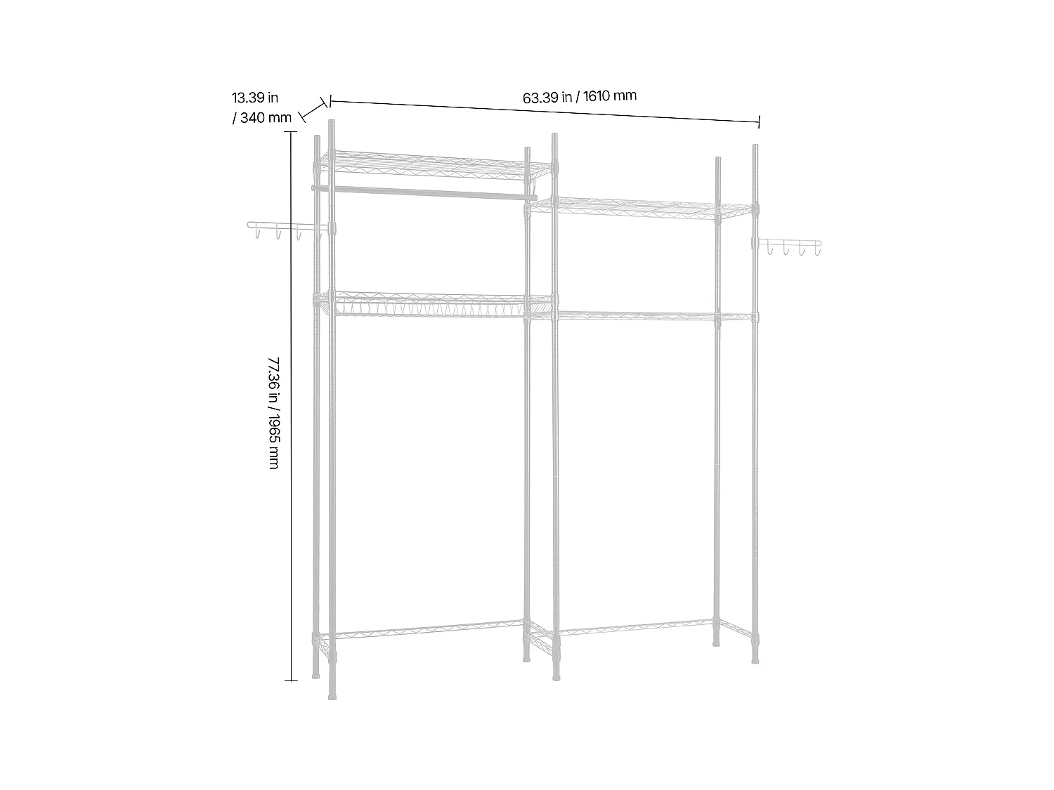 Étagère de Rangement SucceBuy, pour Lave-Linge et Sèche-Linge, à 4 Niveaux Blanc, pour Lave-Linge et Sèche-Linge