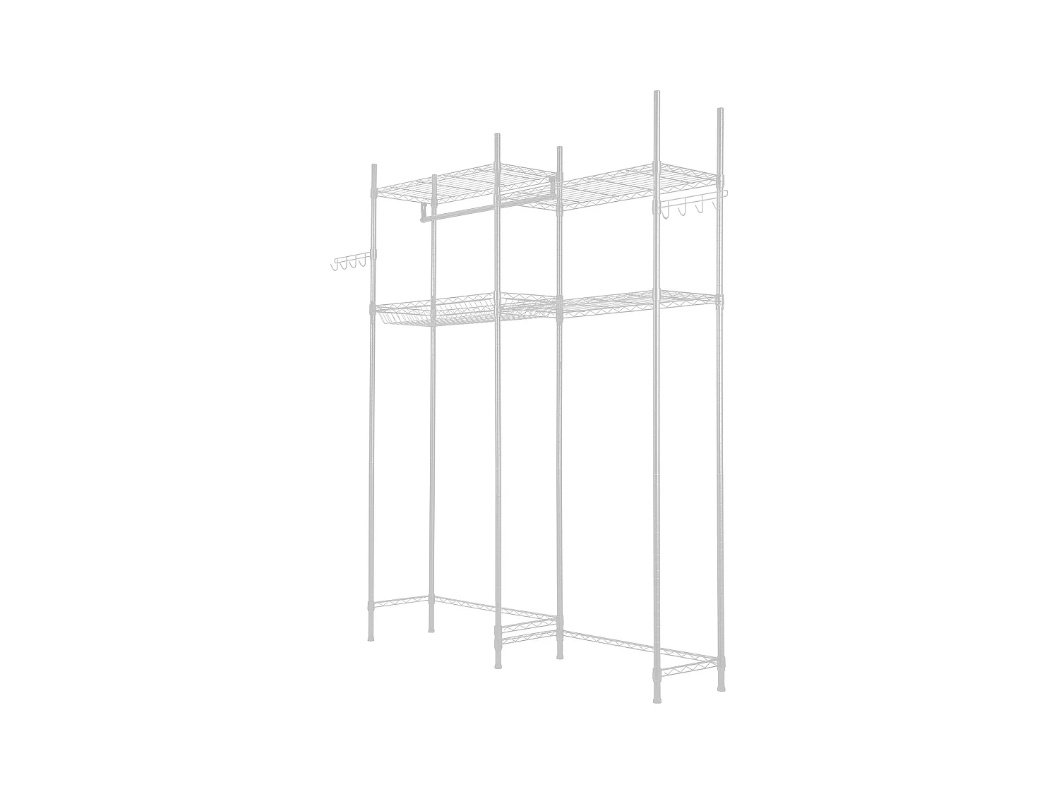 Étagère de Rangement SucceBuy, pour Lave-Linge et Sèche-Linge, à 4 Niveaux Blanc, pour Lave-Linge et Sèche-Linge