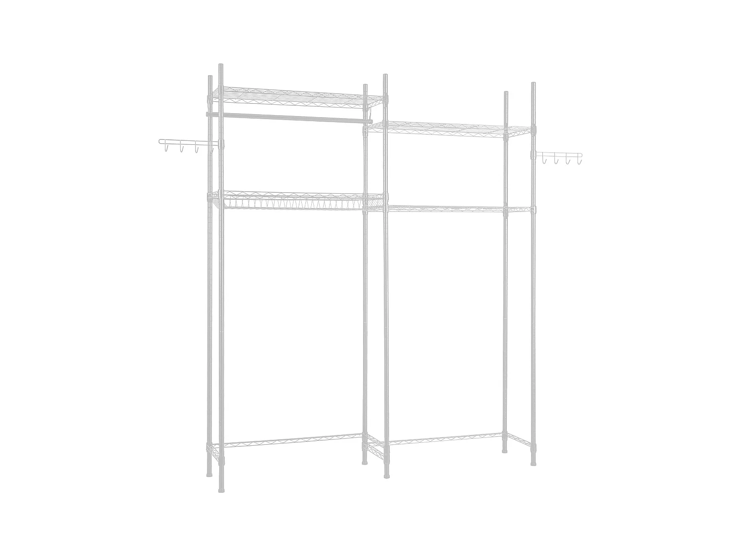 Étagère de Rangement SucceBuy, pour Lave-Linge et Sèche-Linge, à 4 Niveaux Blanc, pour Lave-Linge et Sèche-Linge