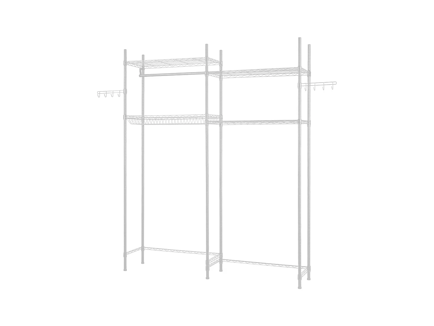 Étagère de Rangement SucceBuy, pour Lave-Linge et Sèche-Linge, à 4 Niveaux Blanc, pour Lave-Linge et Sèche-Linge