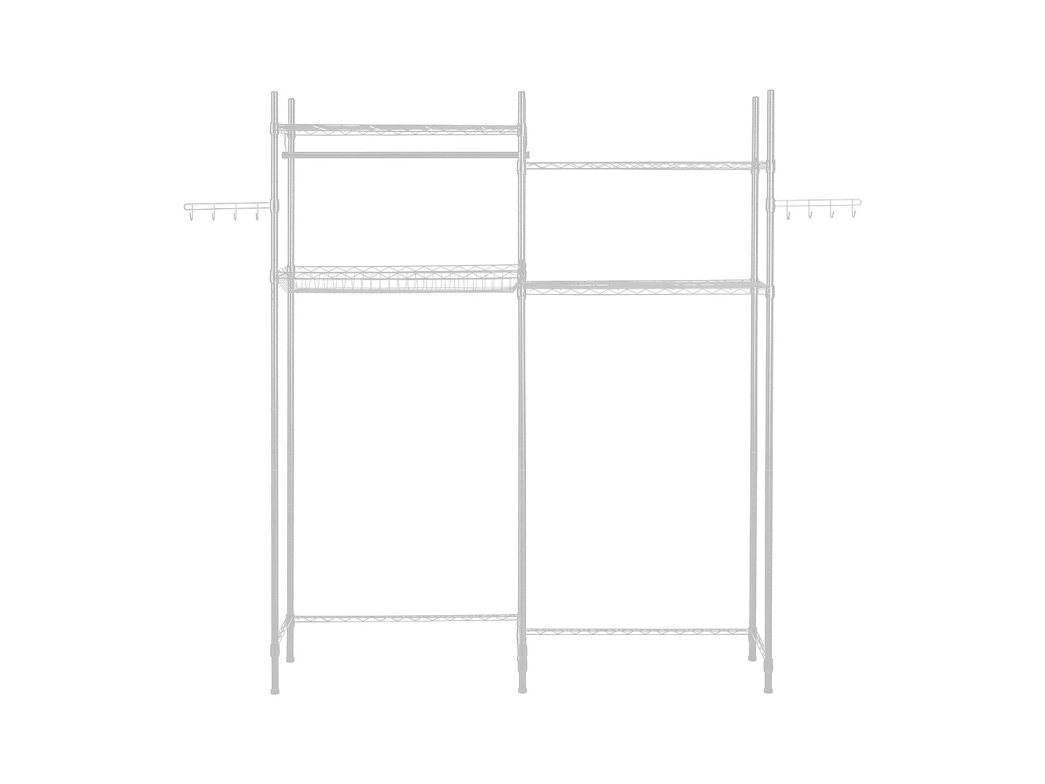 Étagère de Rangement SucceBuy, pour Lave-Linge et Sèche-Linge, à 4 Niveaux Blanc, pour Lave-Linge et Sèche-Linge