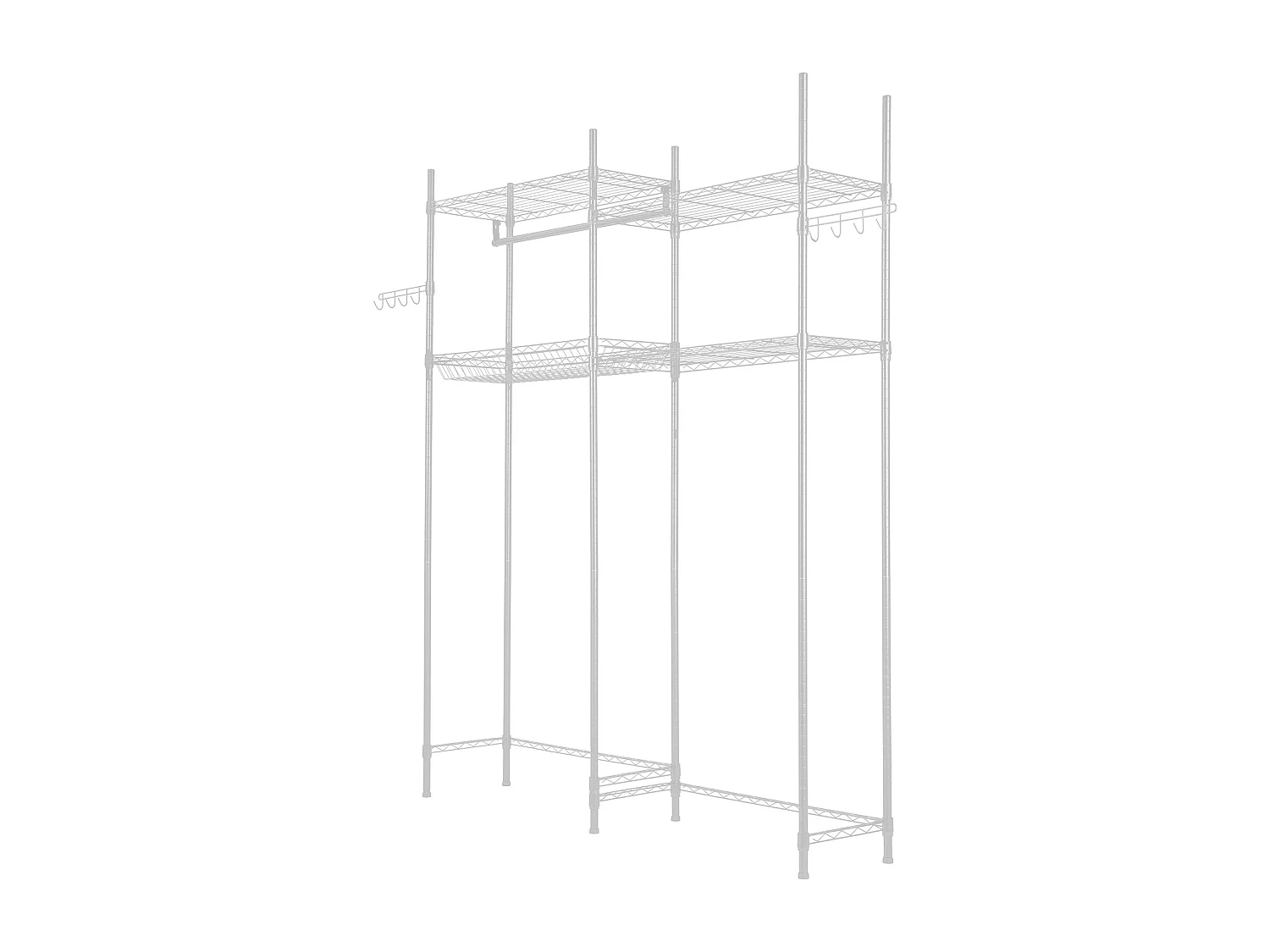 Ablagefach SucceBuy für Waschmaschine und Trockner, 4 Ebenen, Weiß, für Waschmaschine und Wäschetrockner