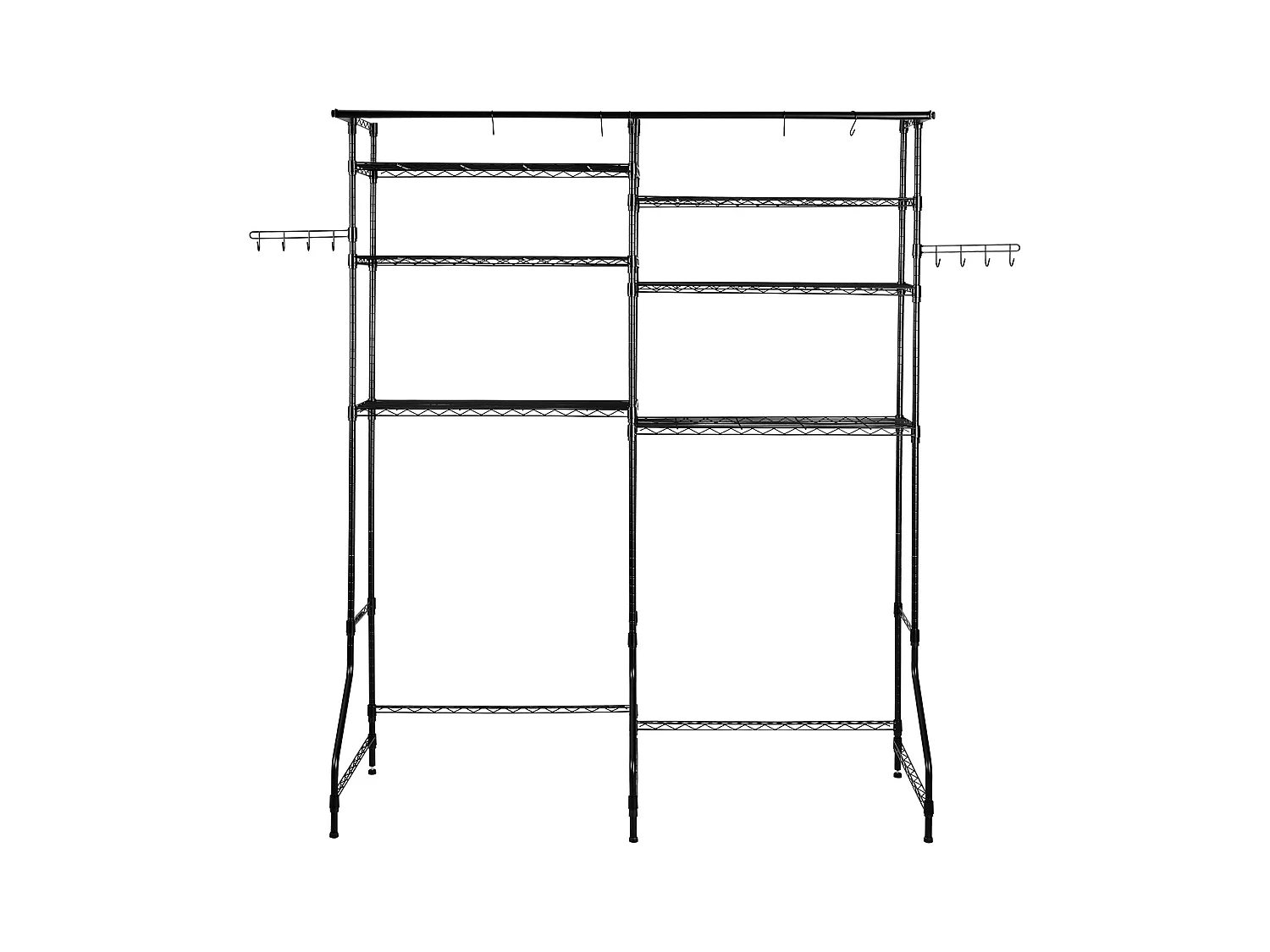 Étagère de Rangement SucceBuy, pour Lave-Linge et Sèche-Linge, à 6 Niveaux Noir, pour Lave-Linge et Sèche-Linge