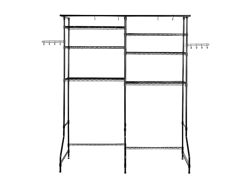 Étagère de Rangement SucceBuy, pour Lave-Linge et Sèche-Linge, à 6 Niveaux Noir, pour Lave-Linge et Sèche-Linge