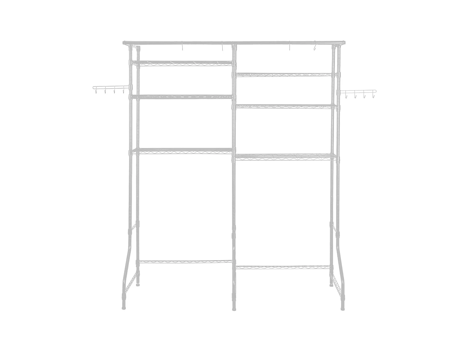 Ablagefach SucceBuy für Waschmaschine und Trockner, 6 Ebenen, Weiß, für Waschmaschine und Wäschetrockner