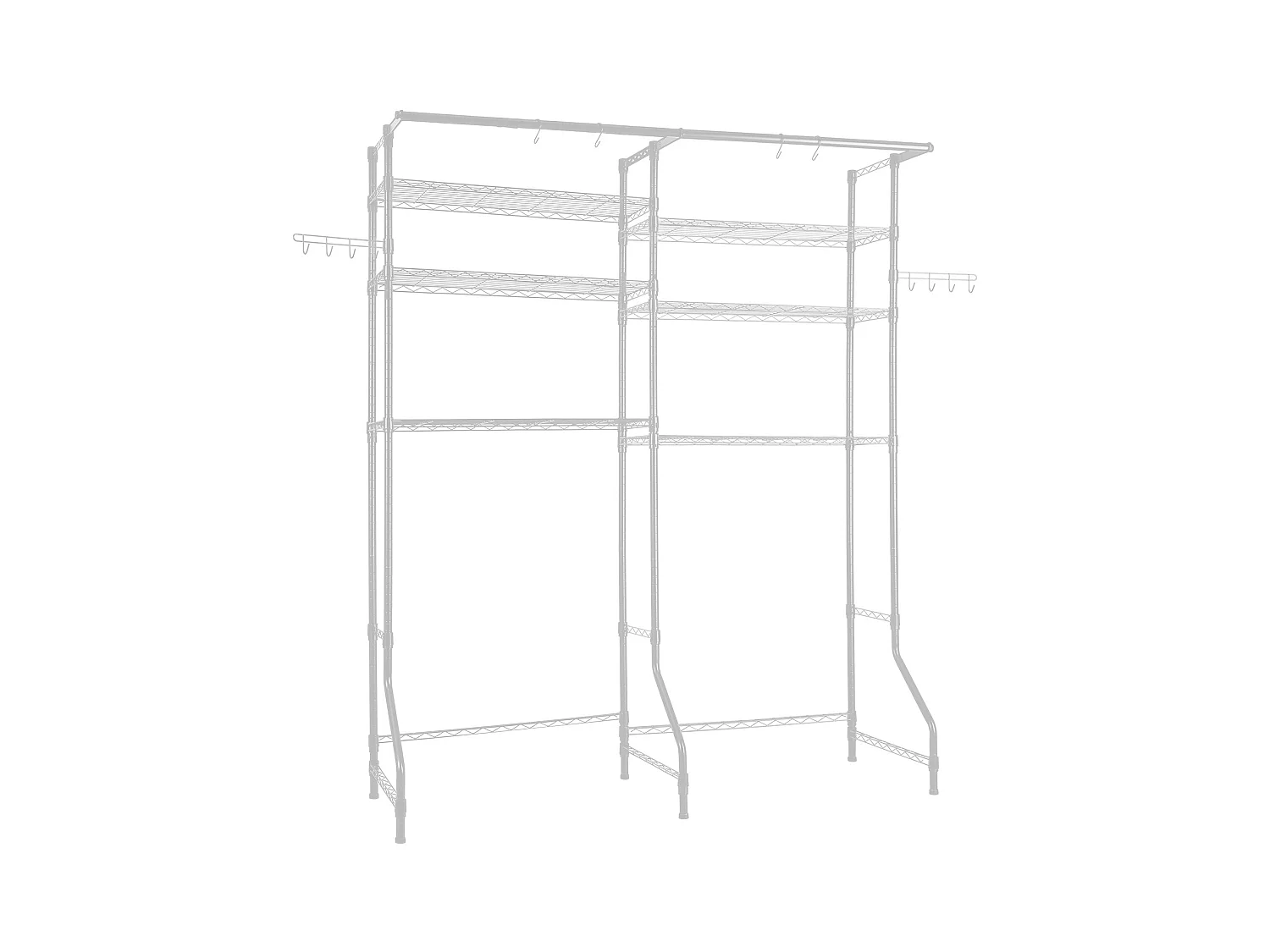 Ablagefach SucceBuy für Waschmaschine und Trockner, 6 Ebenen, Weiß, für Waschmaschine und Wäschetrockner