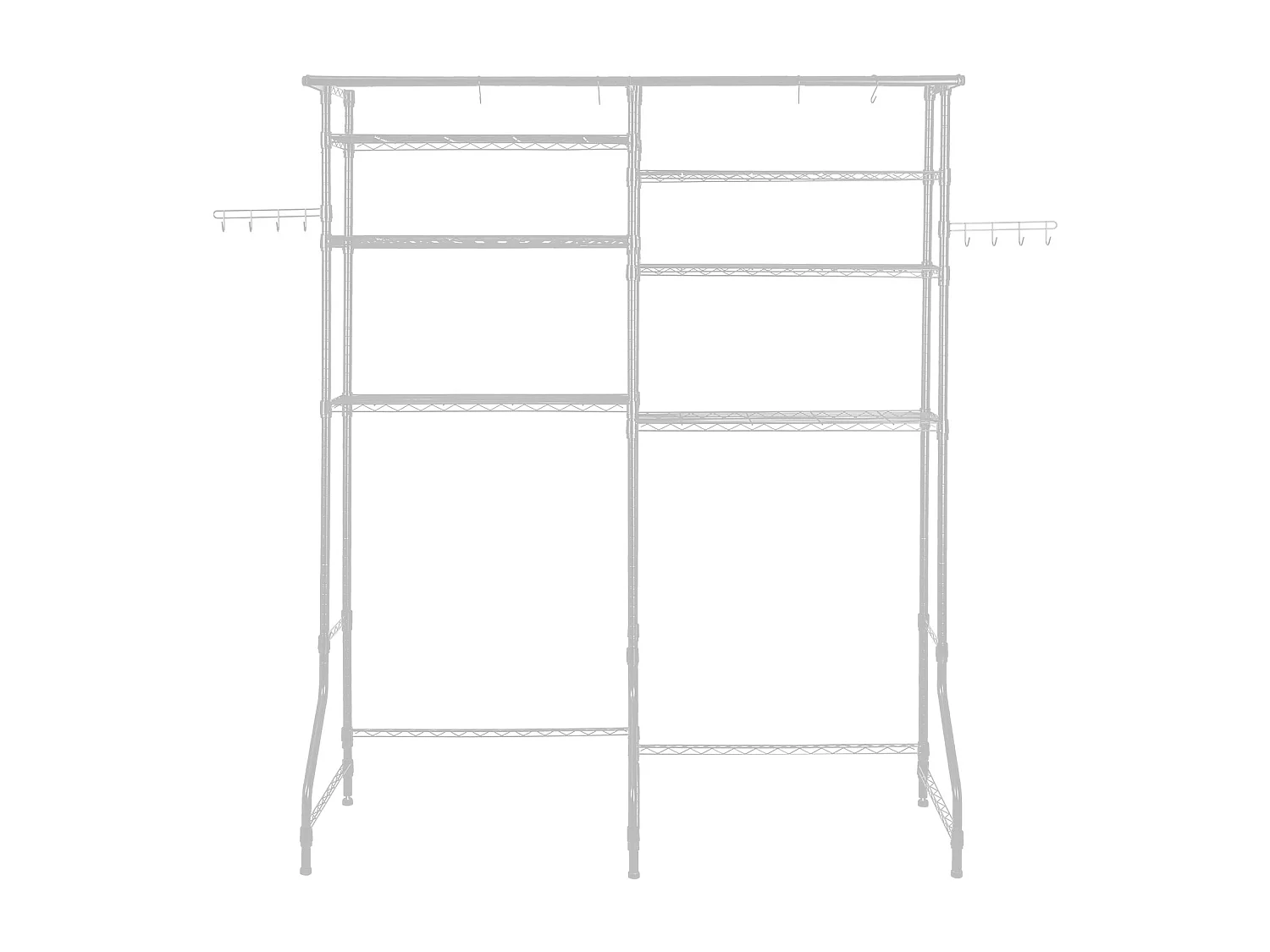 Étagère de Rangement SucceBuy, pour Lave-Linge et Sèche-Linge, à 6 Niveaux Blanc, pour Lave-Linge et Sèche-Linge