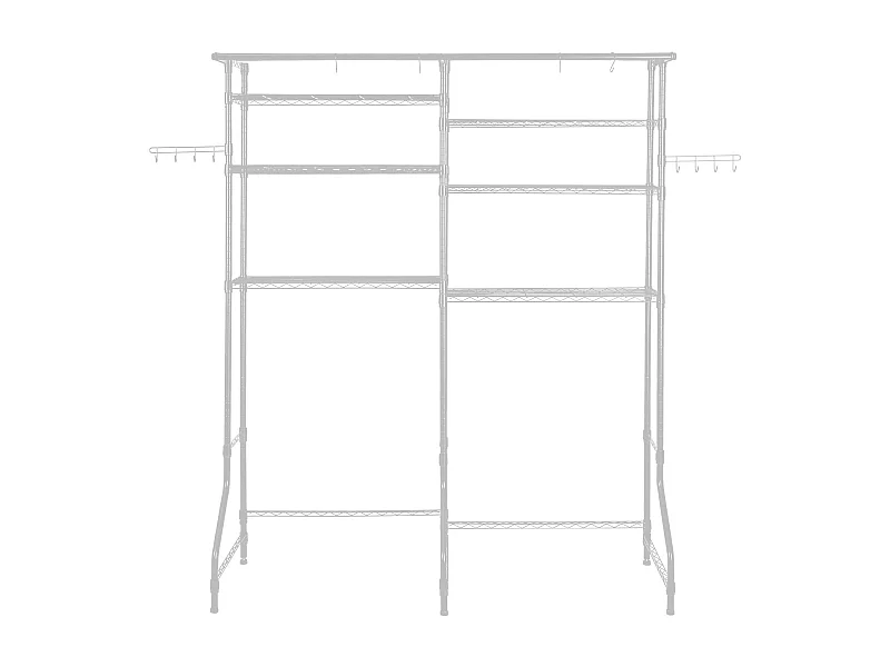 Étagère de Rangement SucceBuy, pour Lave-Linge et Sèche-Linge, à 6 Niveaux Blanc, pour Lave-Linge et Sèche-Linge