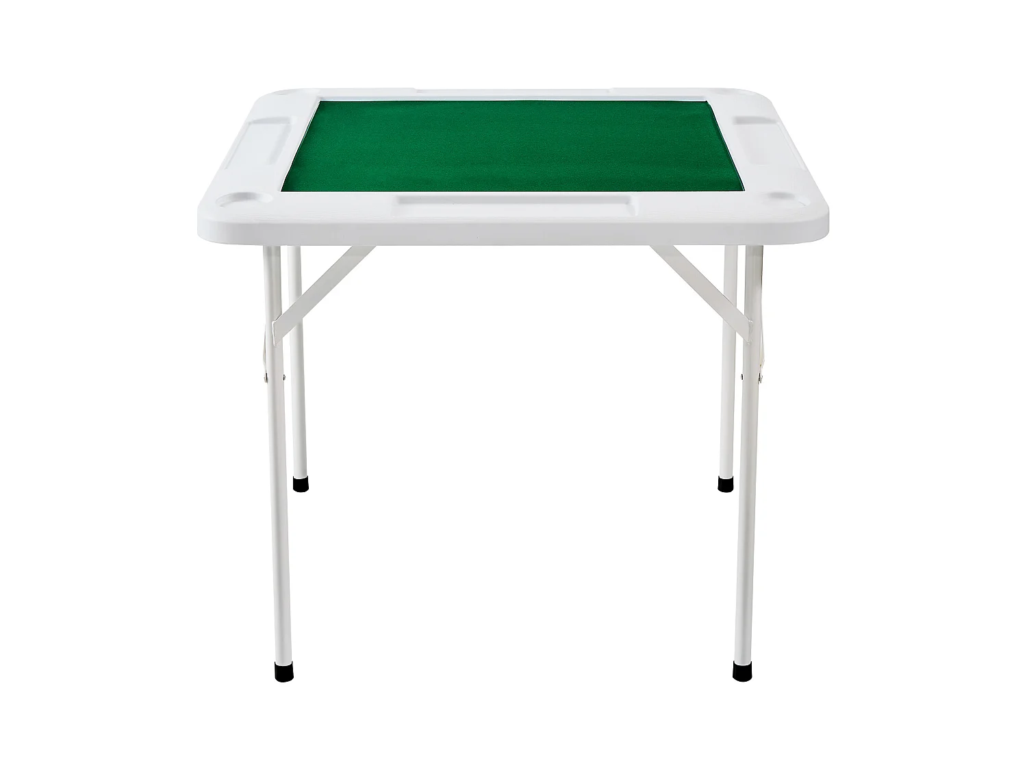 Table de Mahjong SucceBuy pour 4 Joueurs, Table à Cartes Pliable et Tapis de Table, Porte-Gobelet, Plateau à Jetons