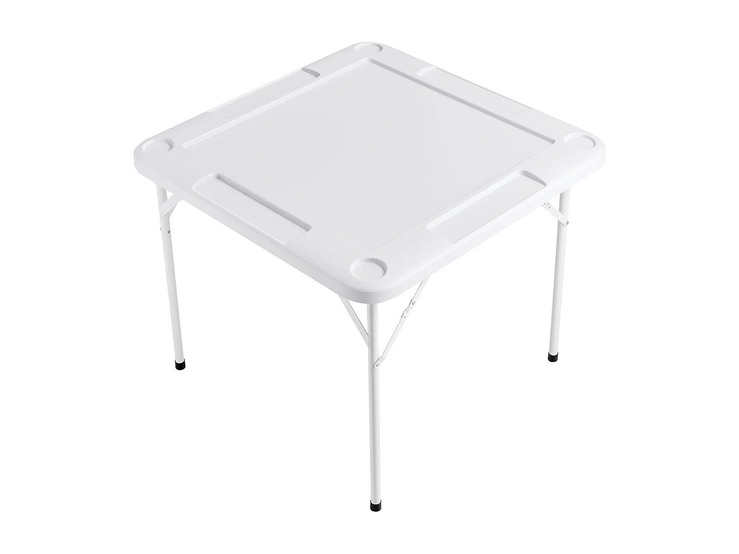 Table de Mahjong SucceBuy pour 4 Joueurs, Table à Cartes Pliable et Tapis de Table, Porte-Gobelet, Plateau à Jetons