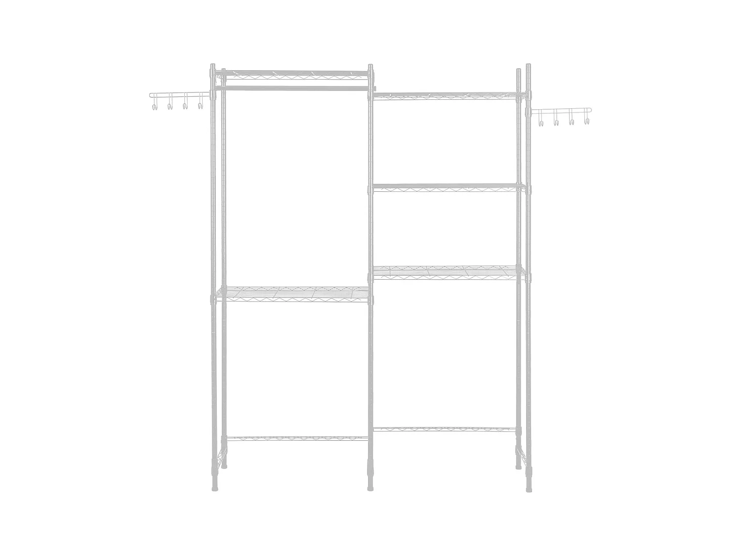 Étagère de Rangement SucceBuy, pour Lave-Linge et Sèche-Linge, à 5 Niveaux Blanc, pour Lave-Linge et Sèche-Linge